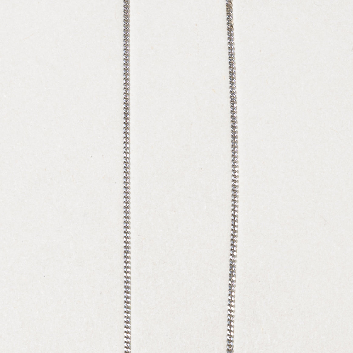 'Unoaerre' White Gold Curb Link Chain | 1.30mm | 17.5"