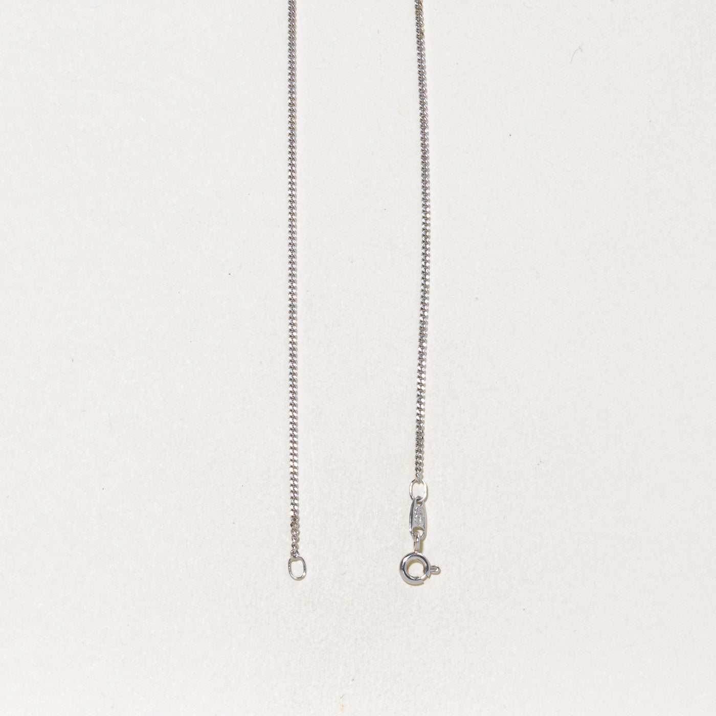 'Unoaerre' White Gold Curb Link Chain | 1.30mm | 17.5"