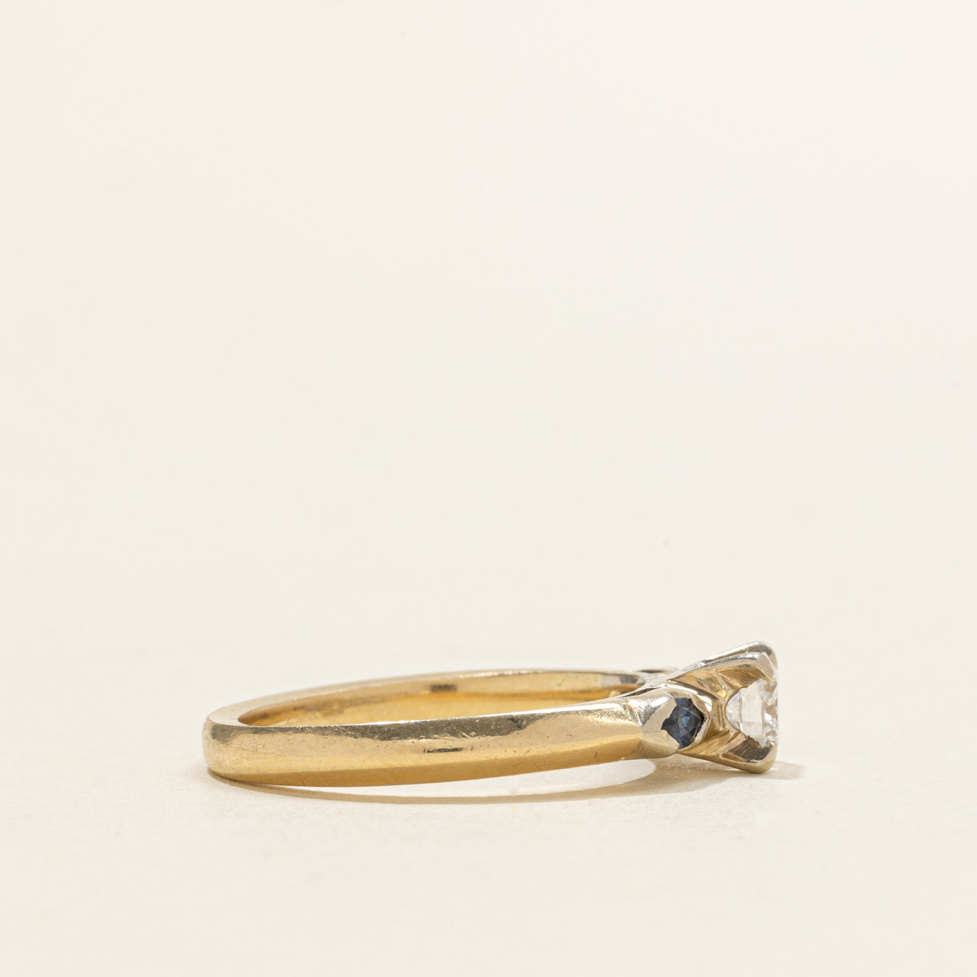 Diamond & Sapphire Accented Geometric Ring | 0.32ct, 0.08ctw | SZ 6.25