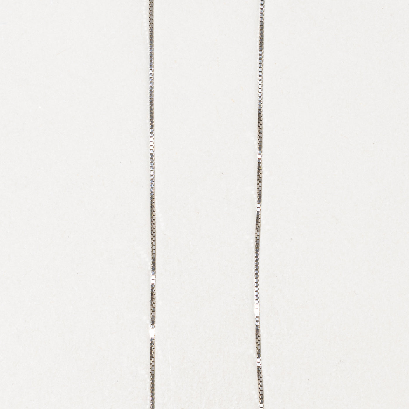 Italian White Gold Box Link Chain | 0.80mm | 19.5"