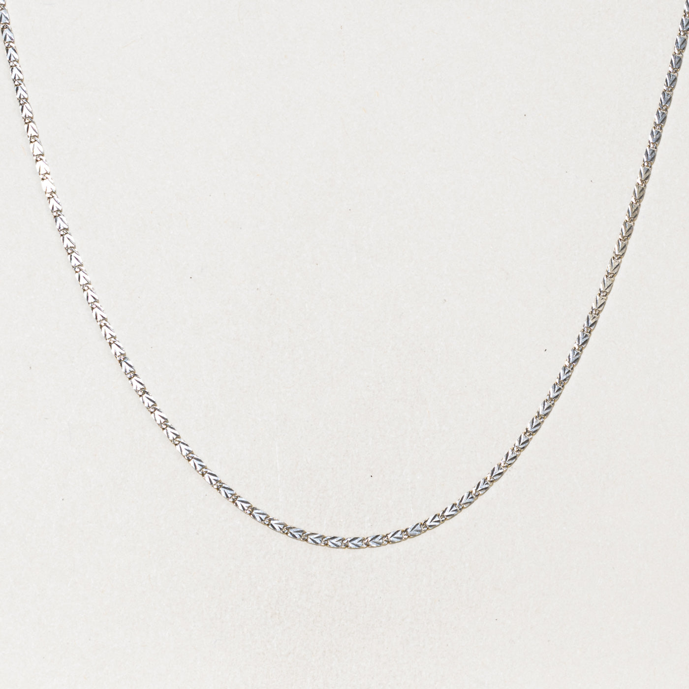 Italian White Gold Diamond Cut Chain | 17.5"