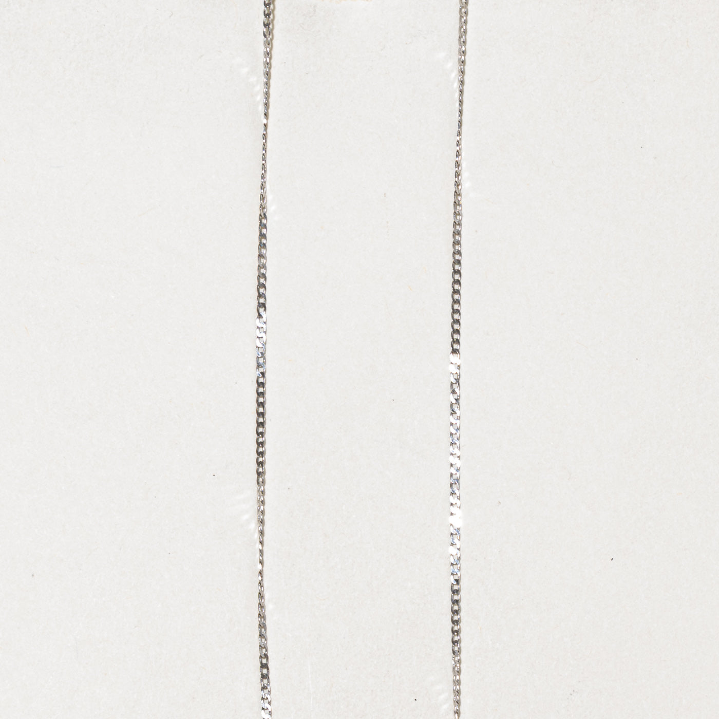 18k White Gold Curb Link Chain | 1.30mm | 15.75"