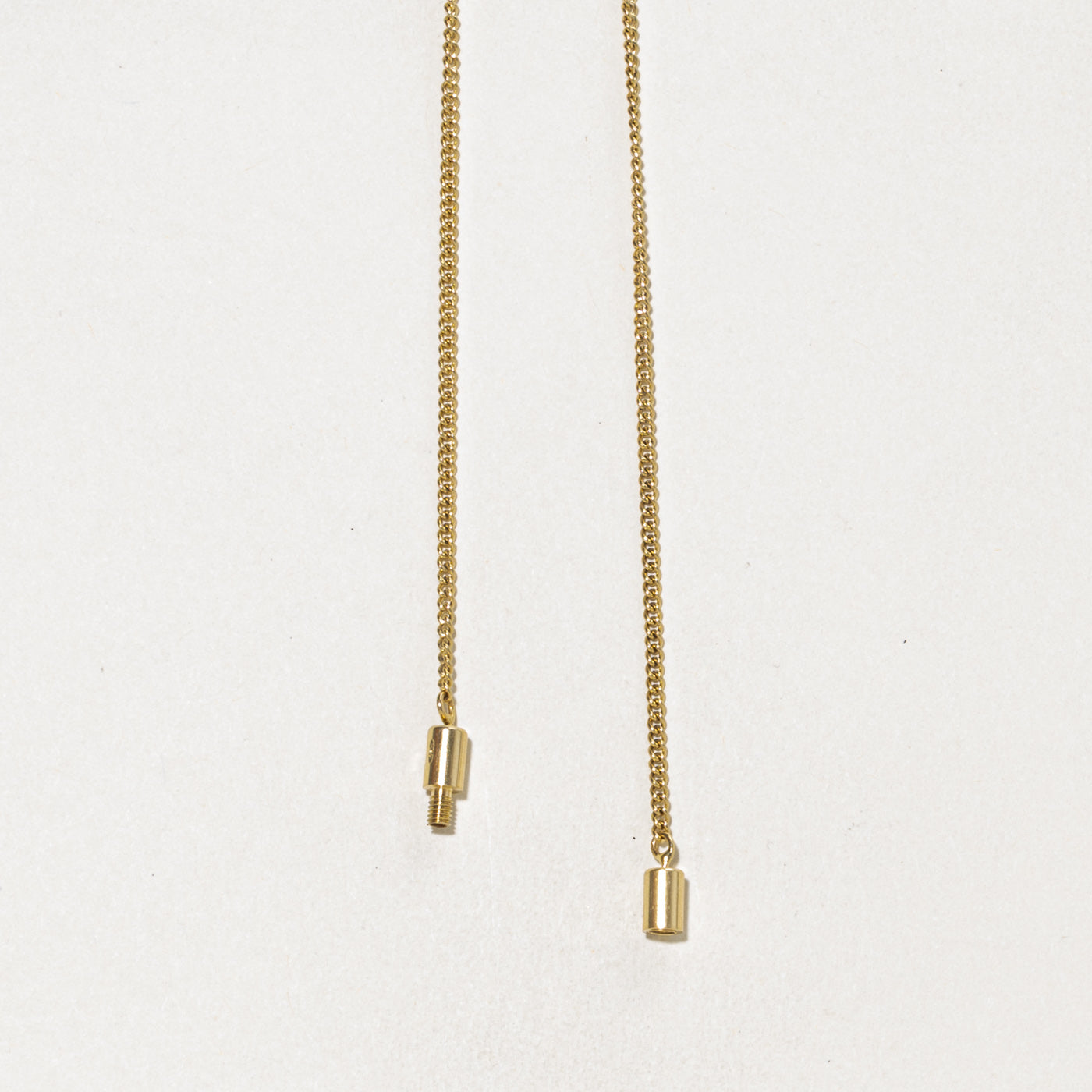 18k Two Tone Fringe Chain Necklace | 15.5"
