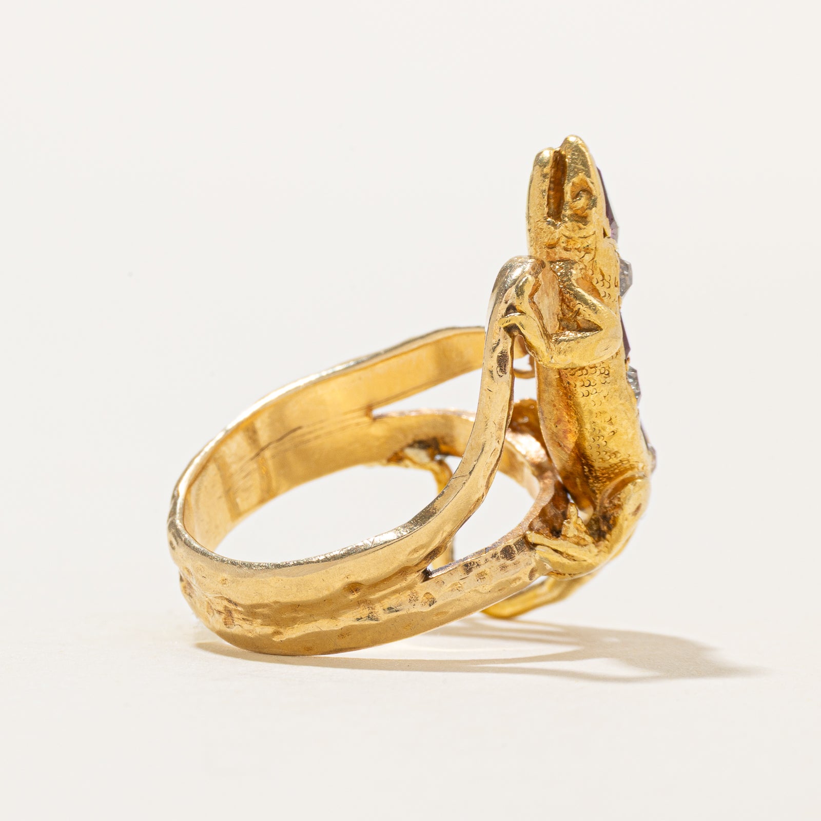 Ruby & Diamond Lizard Ring |0.23ctw | 0.09ctw | SZ 5