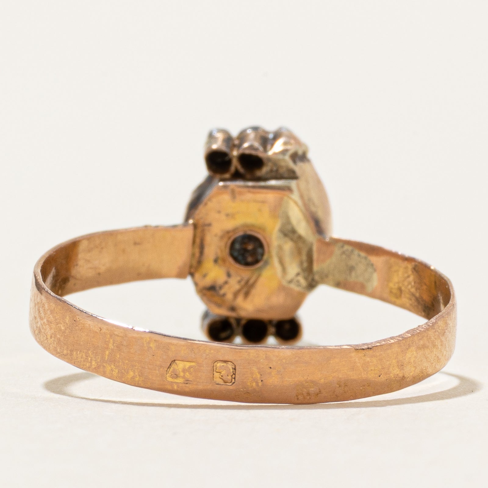 Bague vintage en verre portugais | 1,00 ct | Taille 6,75
