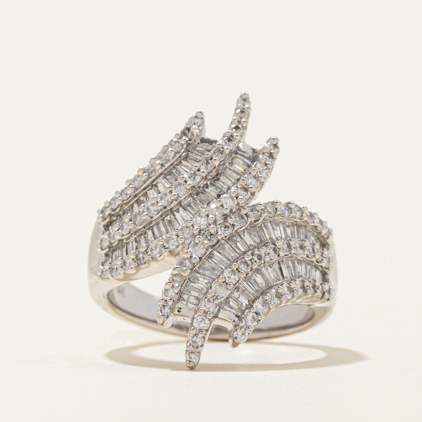 Diamond Bypass Cocktail Ring | 1.90ctw | SZ 7.25