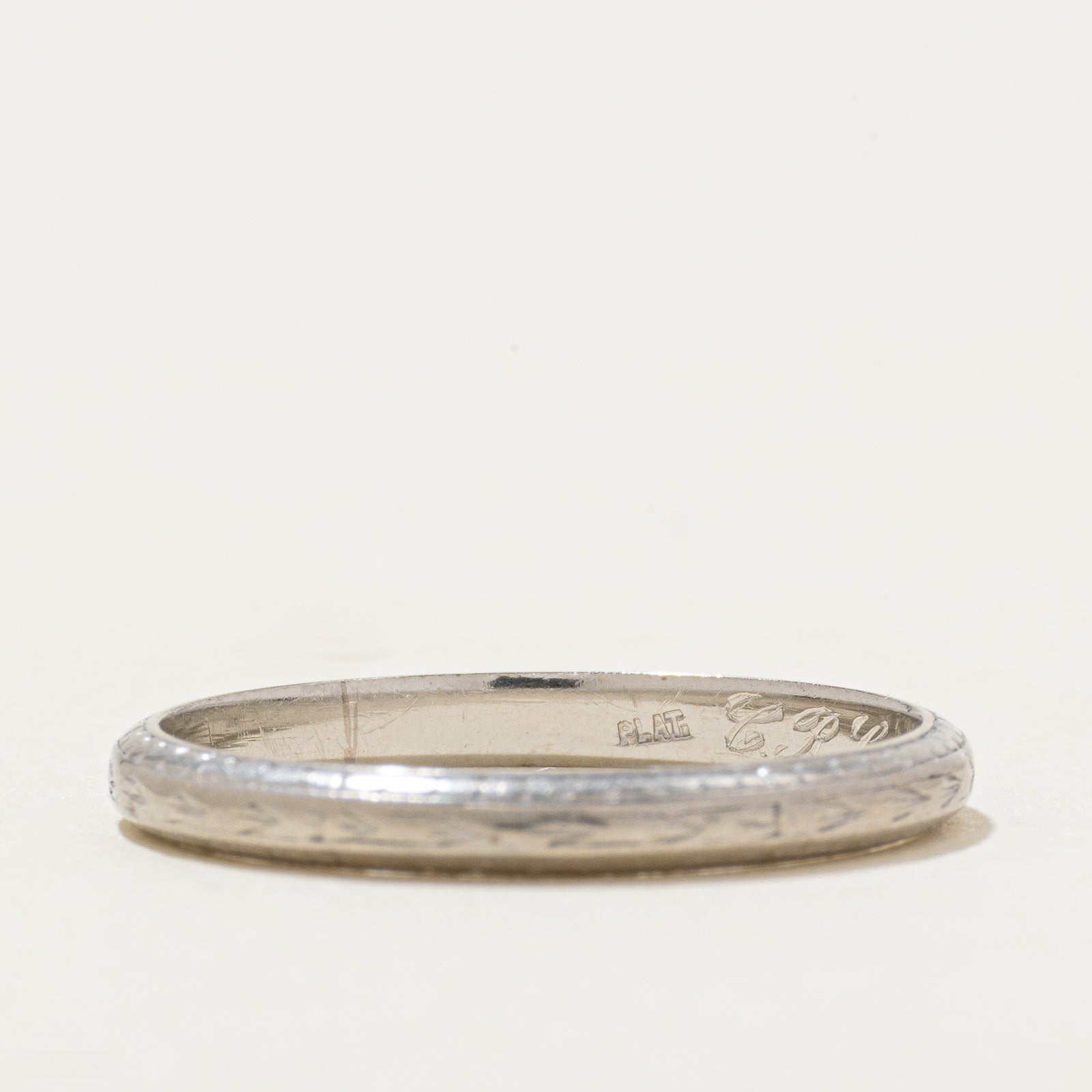 Bague en platine | 2,45 mm | Taille 8