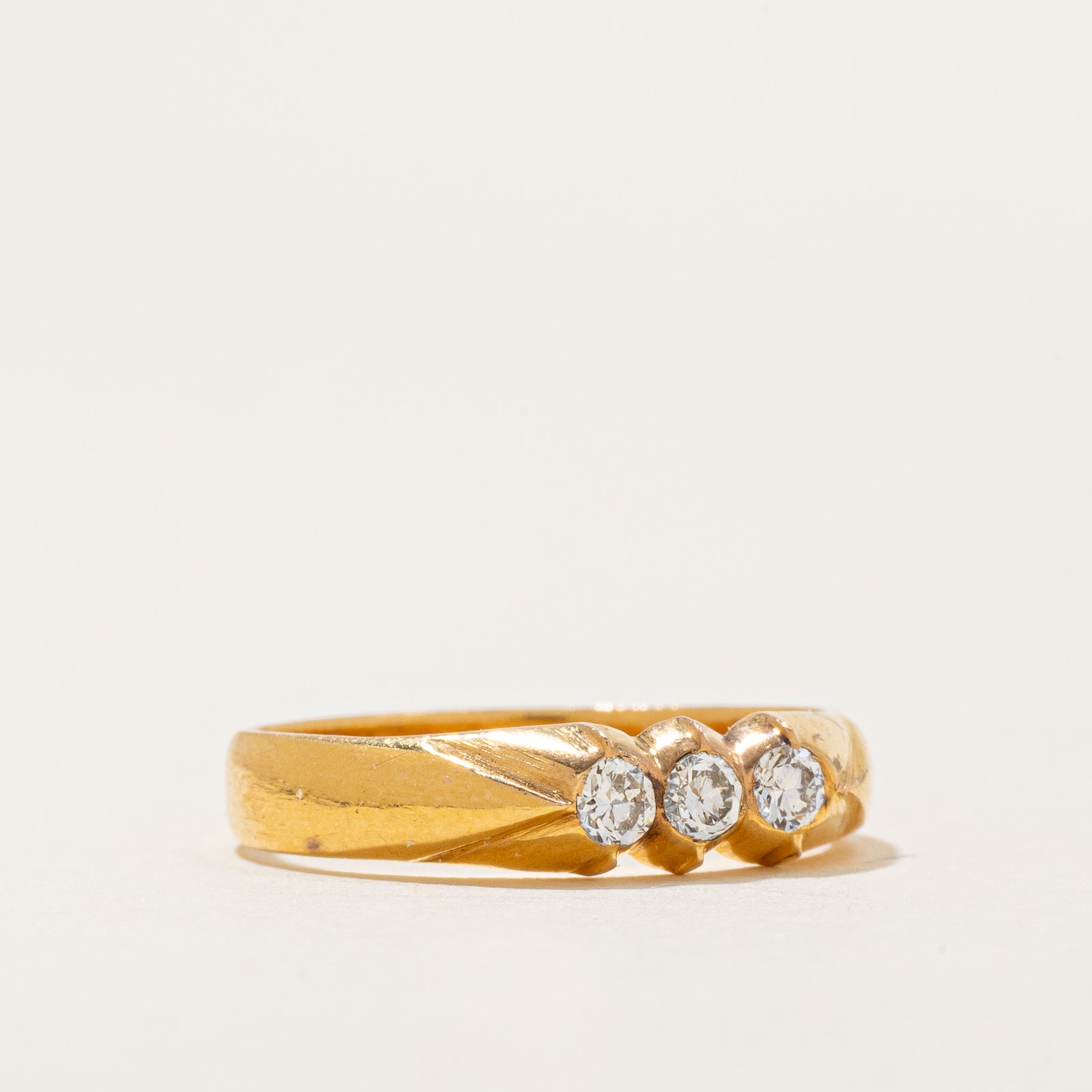 Three Stone Diamond Ring | 0.19ctw | SZ 7