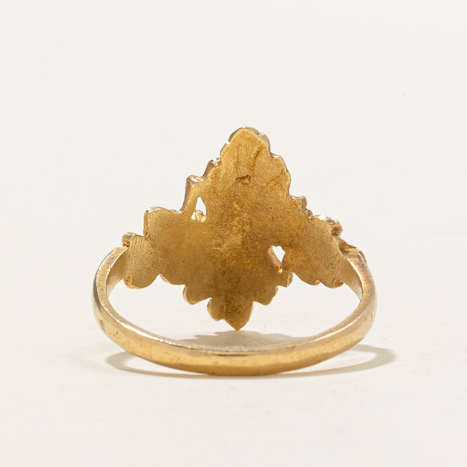 French Hallmarked 18k Yellow Gold Rosebush Ring | SZ 6.5