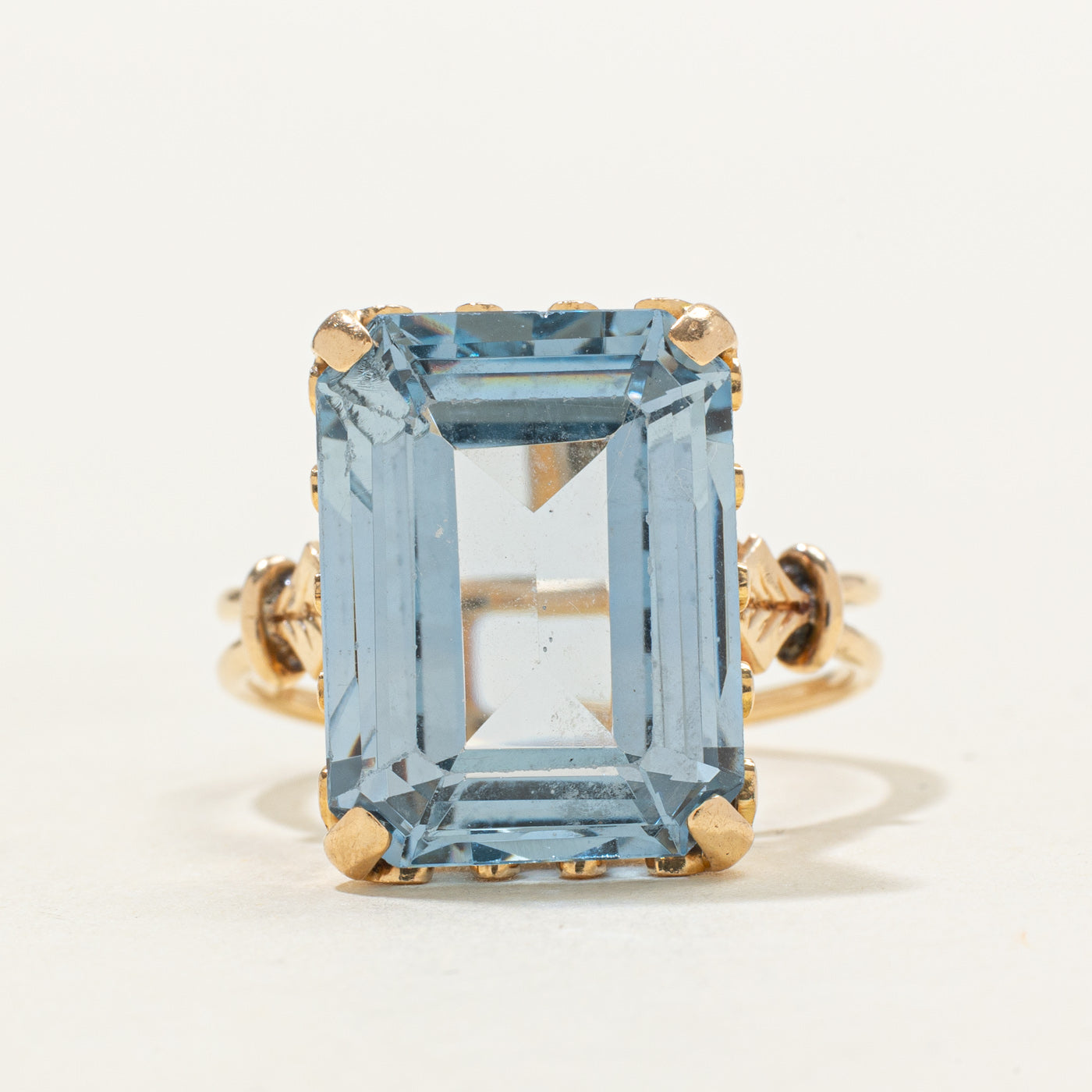 Emerald Cut Synthetic Spinel Cocktail Ring | 12.00ct | SZ 8.0