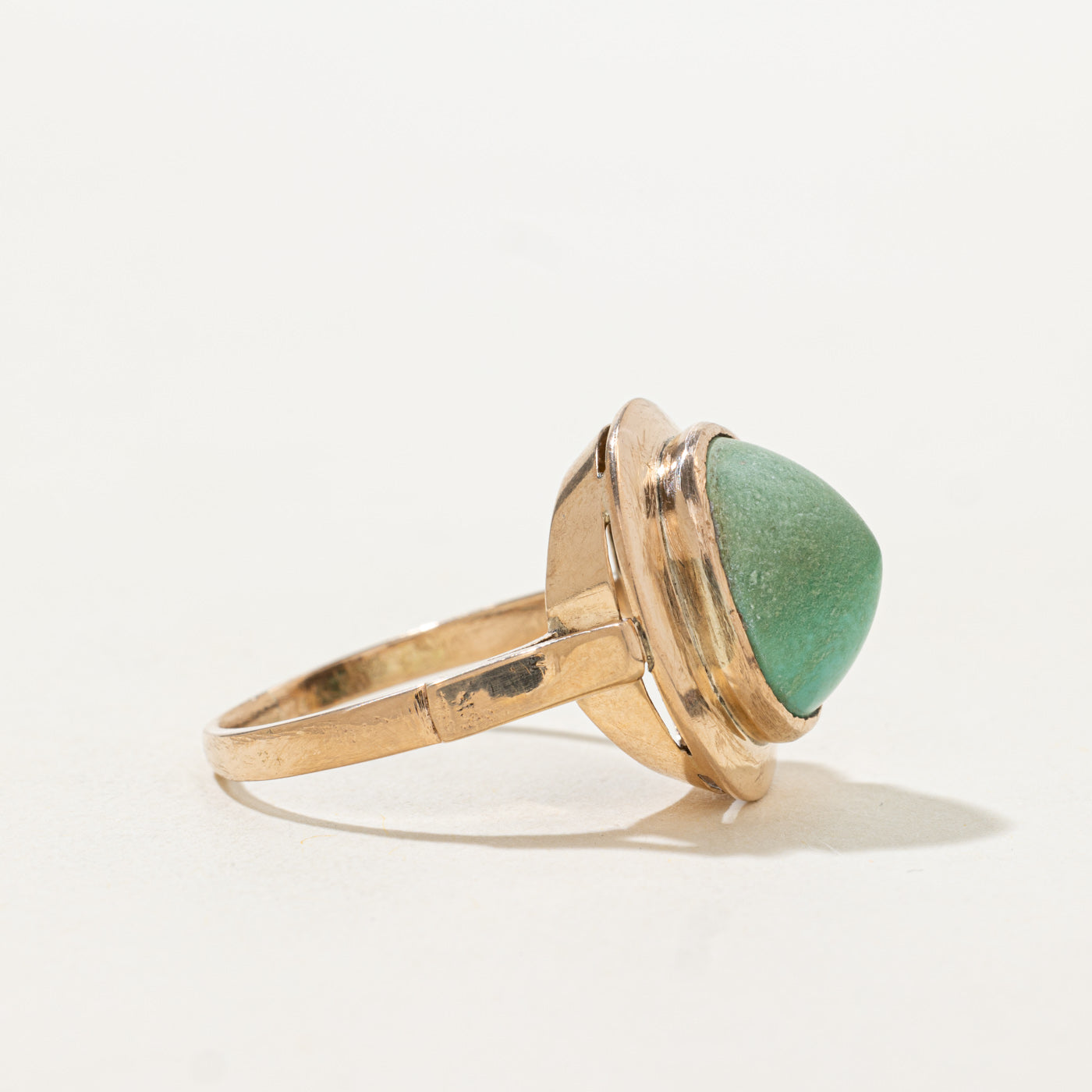 Bezel Set Cabochon Turquoise Cocktail Ring | 8.0ct | SZ 9.5 |