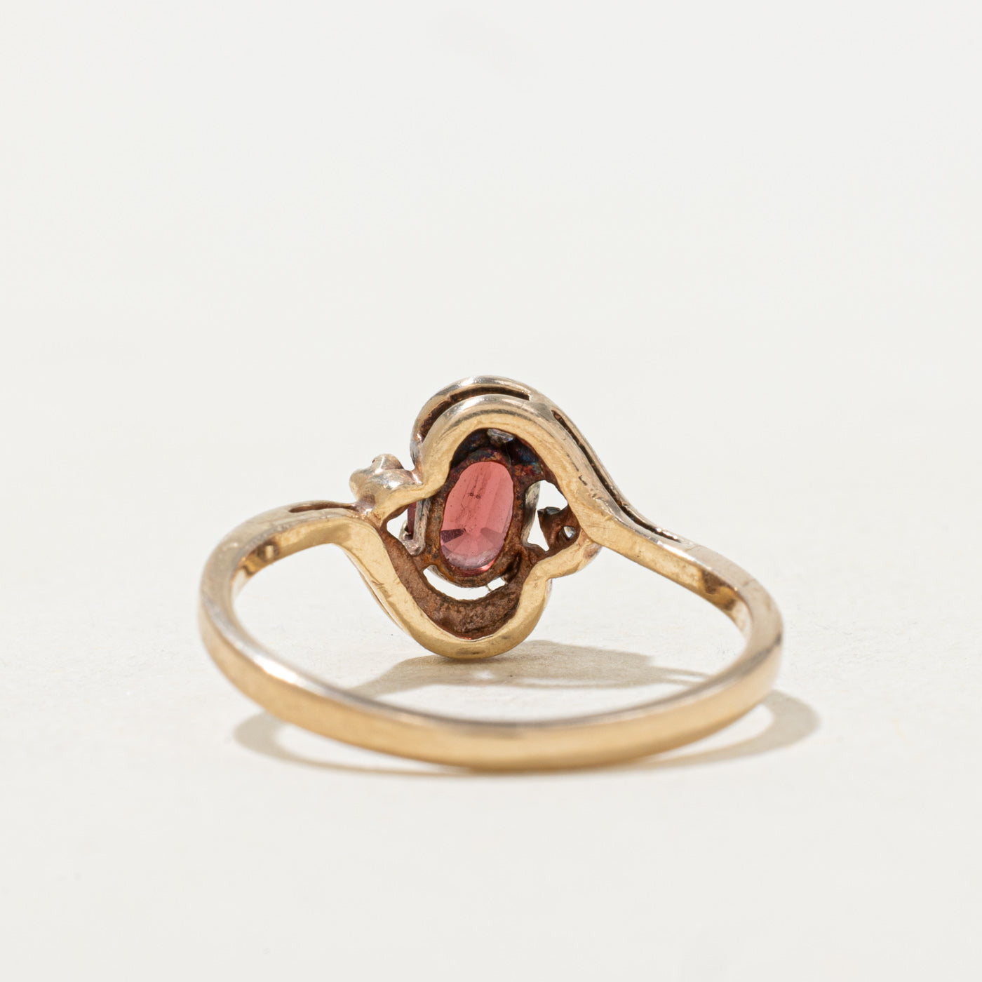 Garnet & Diamond Bypass Ring | 0.84ct | 0.01ctw | SZ 6.25 |