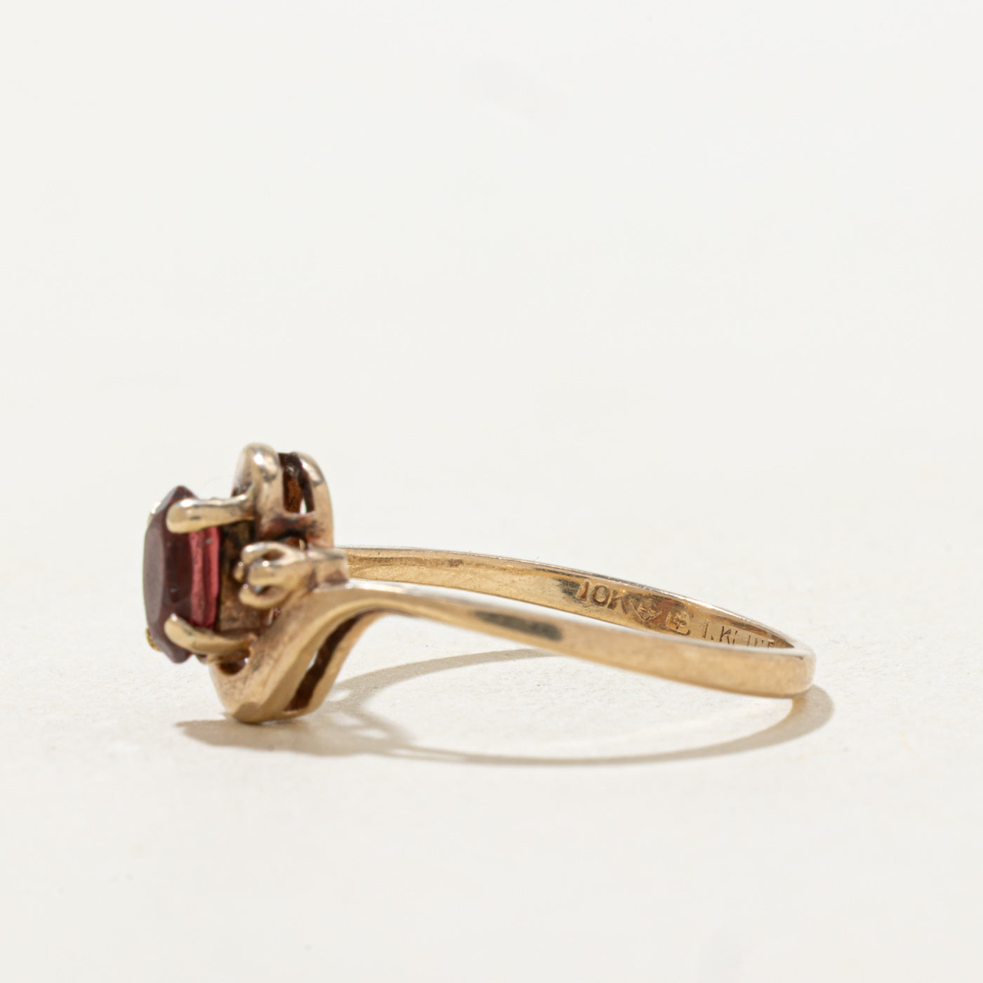 Garnet & Diamond Bypass Ring | 0.84ct | 0.01ctw | SZ 6.25 |