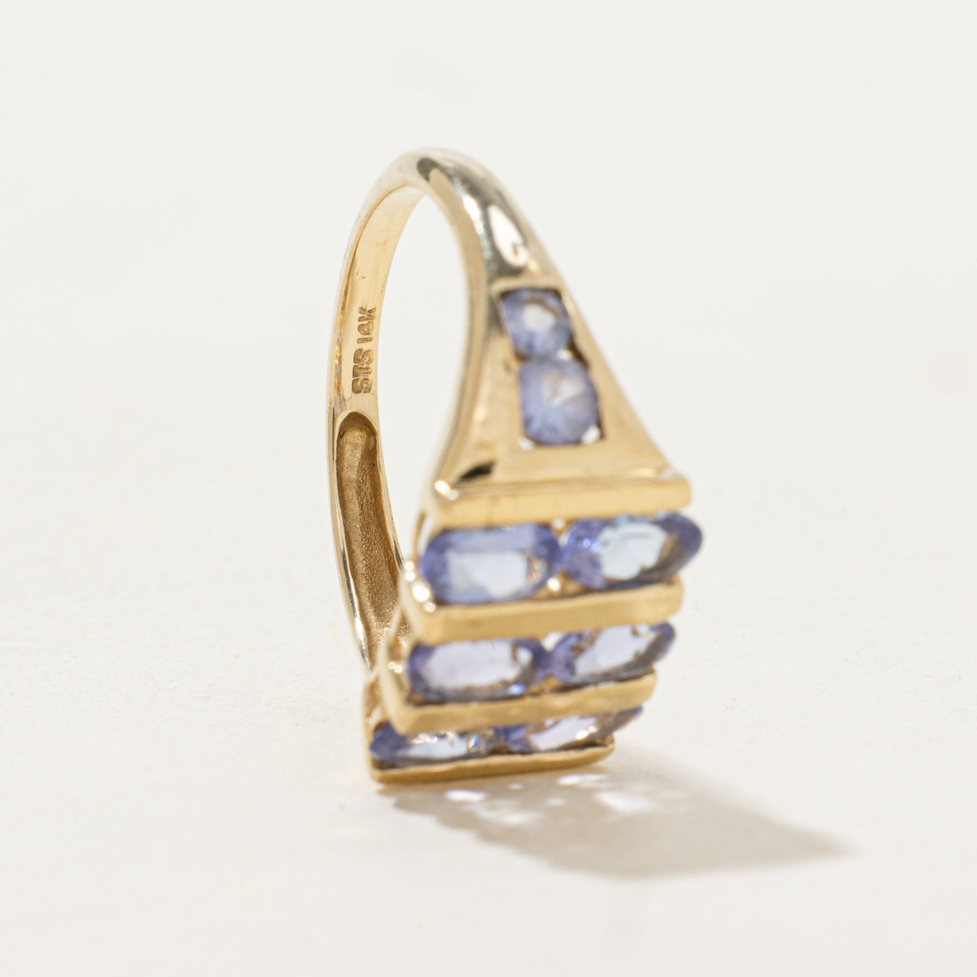 Channel Set Tanzanite Multi Column Ring | 1.4ctw | SZ 6.25 |