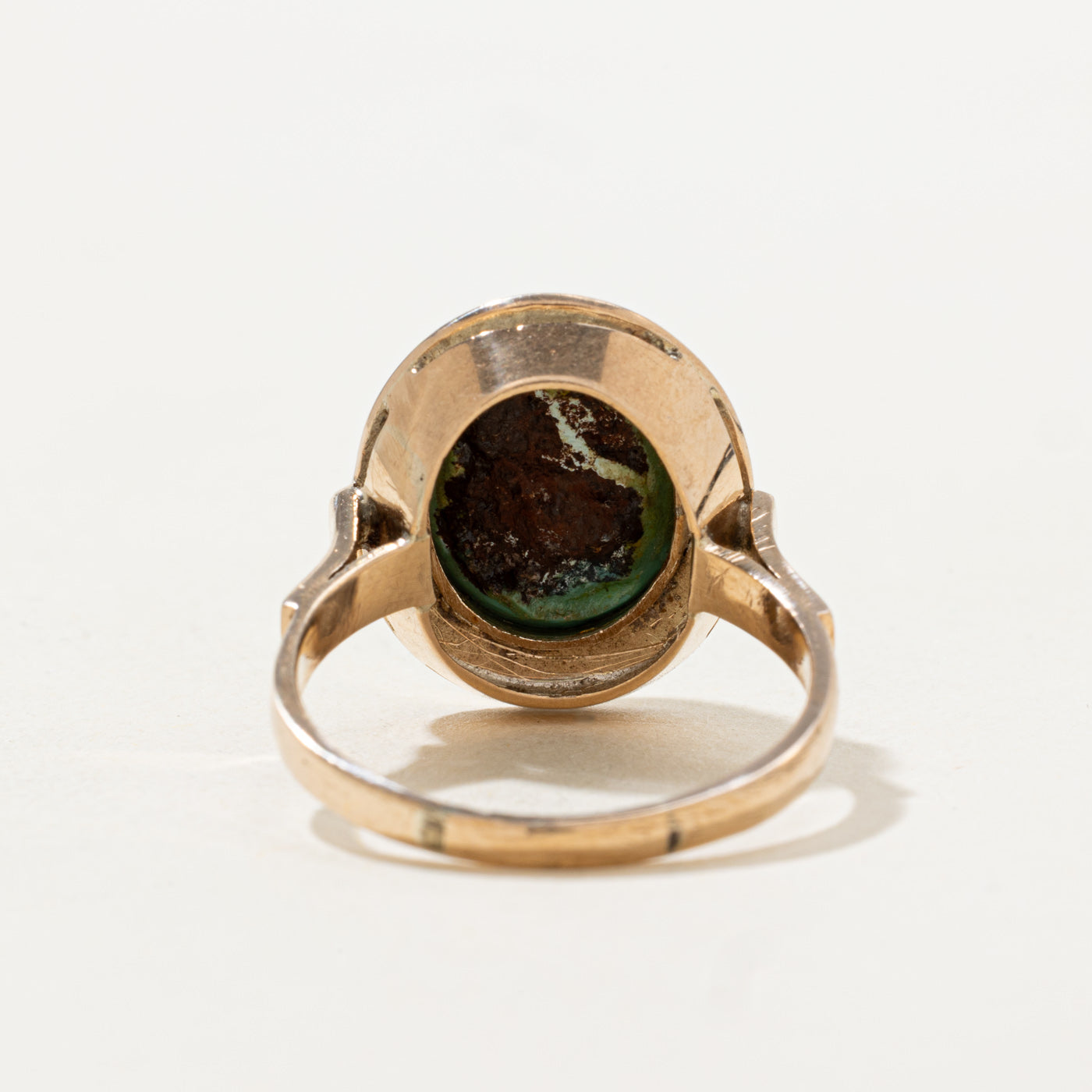 Bezel Set Cabochon Turquoise Cocktail Ring | 8.0ct | SZ 9.5 |