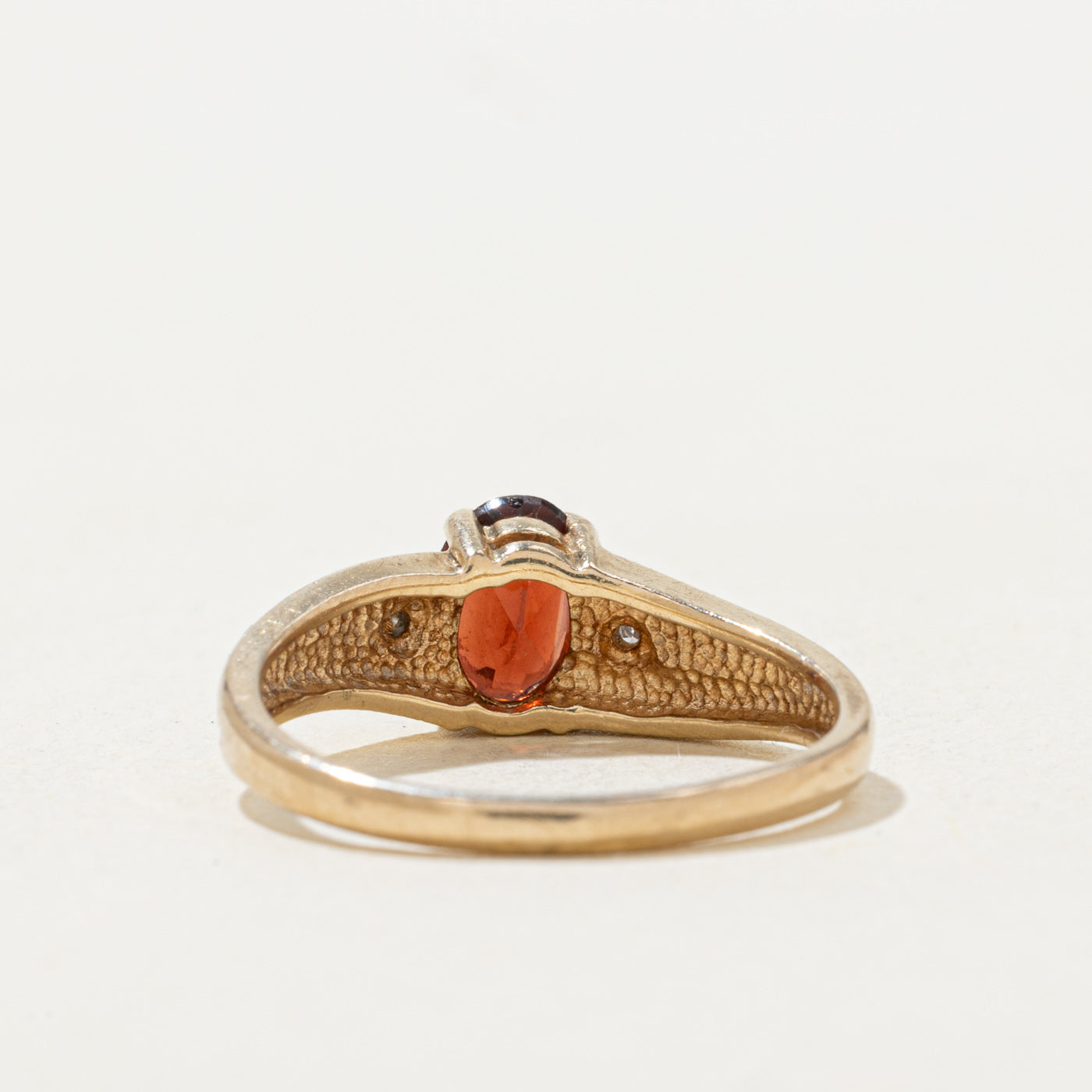 Garnet & Diamond Wave Ring | 0.79ct | 0.01ctw | SZ 6.0 |