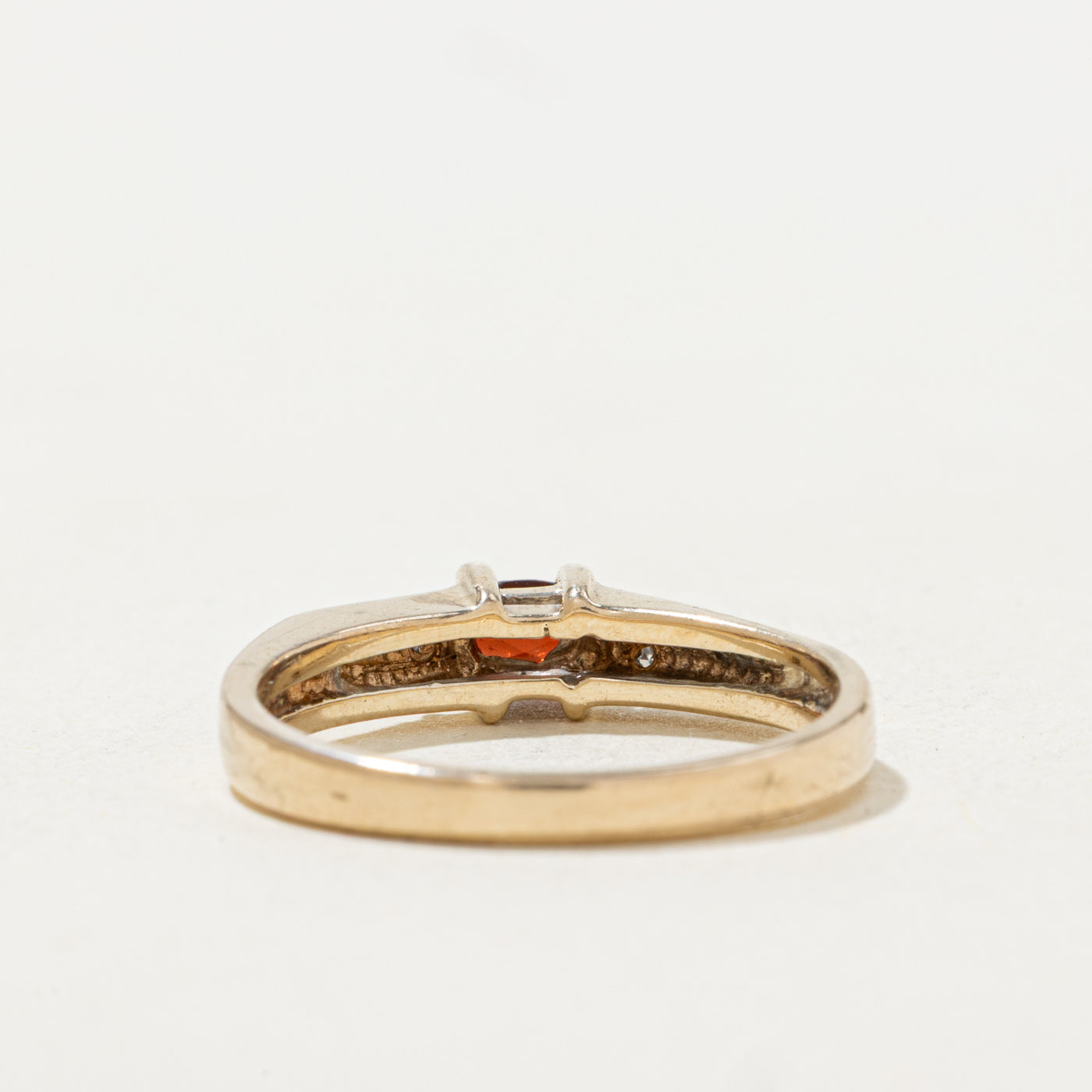 Garnet & Diamond Accented Ring | 0.24ct | 0.01ctw | SZ 6.5 |
