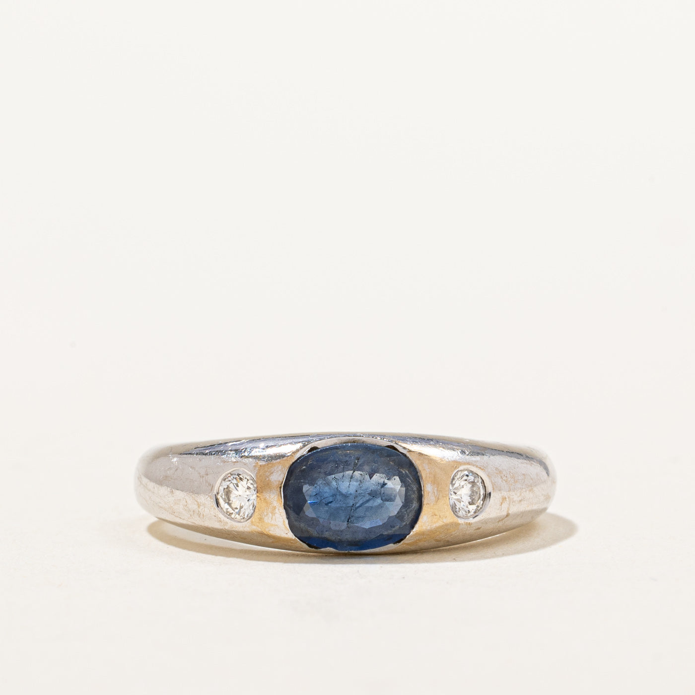 Blue Sapphire & Diamond Ring | 1.00ct, 0.10ctw | SZ 4.75 |
