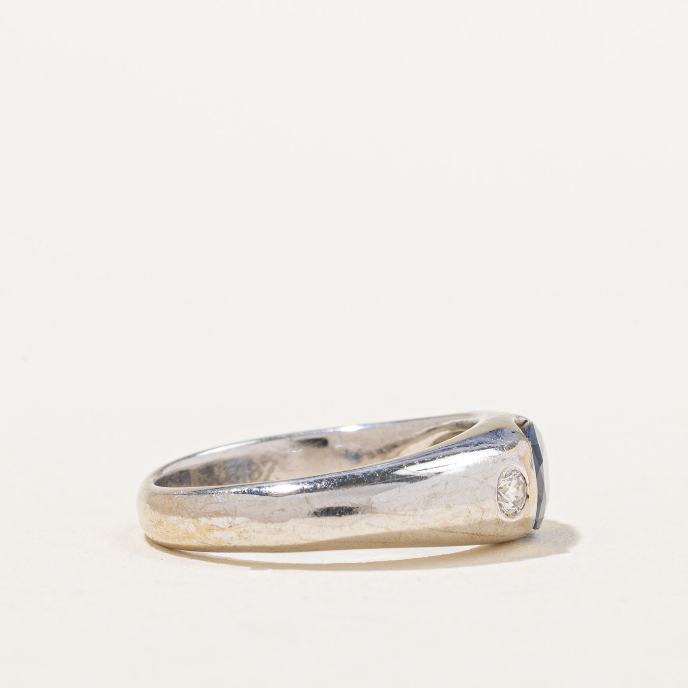 Blue Sapphire & Diamond Ring | 1.00ct, 0.10ctw | SZ 4.75 |