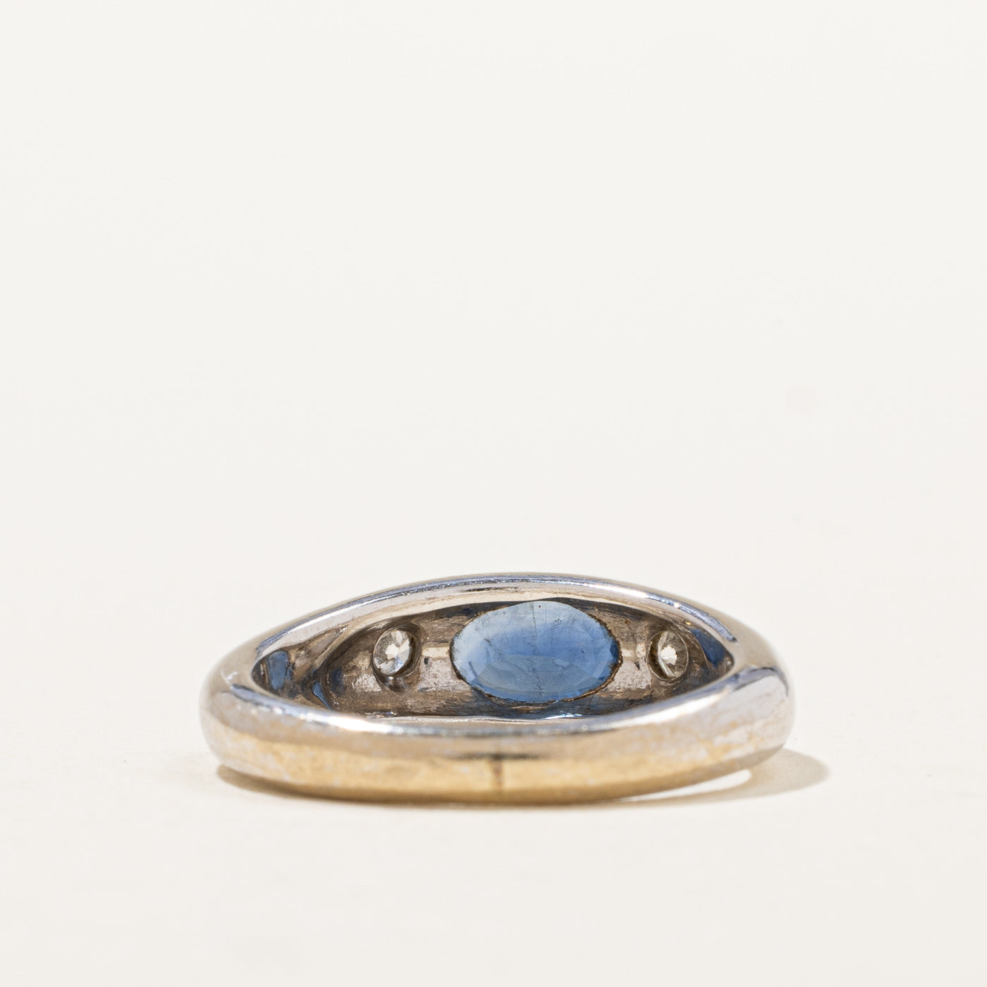 Blue Sapphire & Diamond Ring | 1.00ct, 0.10ctw | SZ 4.75 |