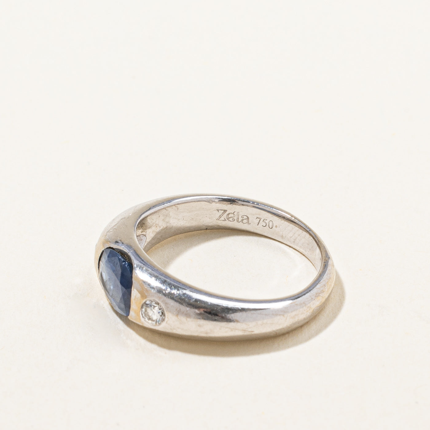 Blue Sapphire & Diamond Ring | 1.00ct, 0.10ctw | SZ 4.75 |