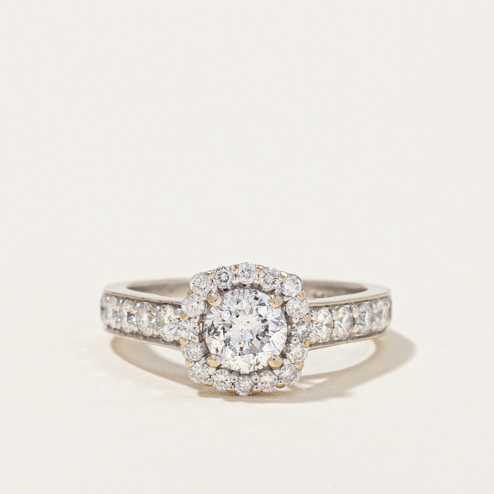 Diamond Halo Engagement Ring | 1.20ctw | SZ 6.75 |