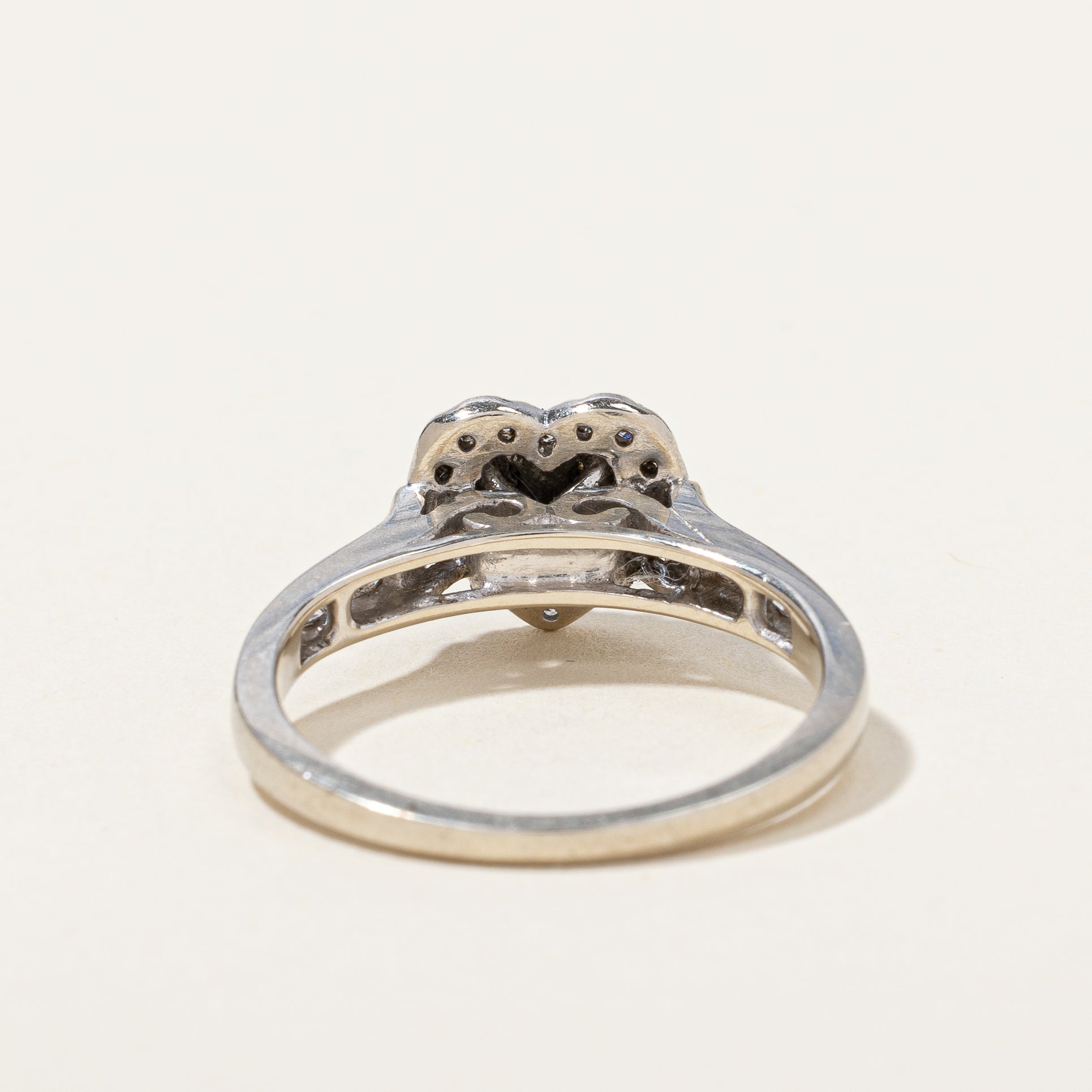 Bague cœur en diamant | 0,24 ct | Taille 5,75 |
