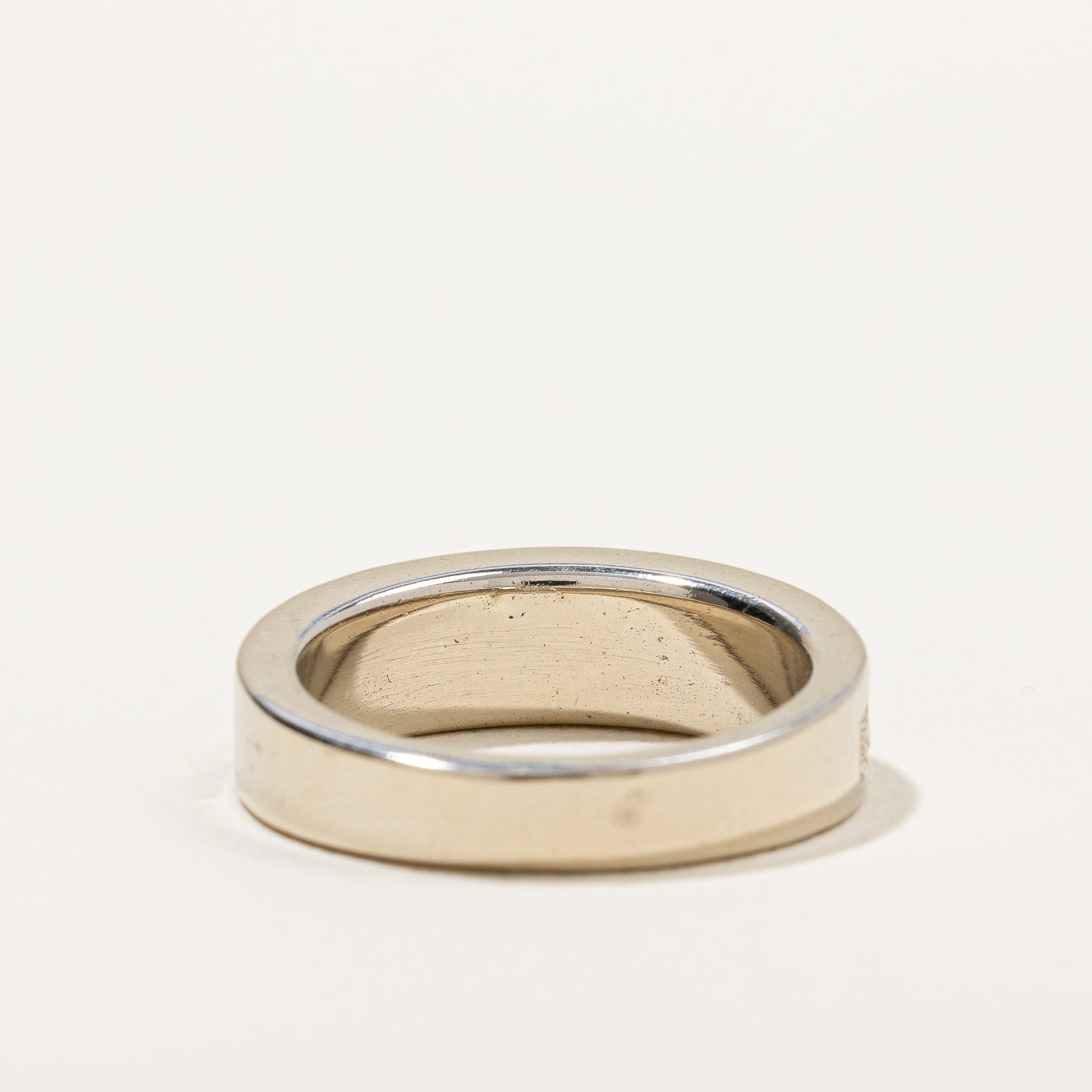 Bague vintage sertie de diamants texturés | 0,20 ct | Taille 4,75 |