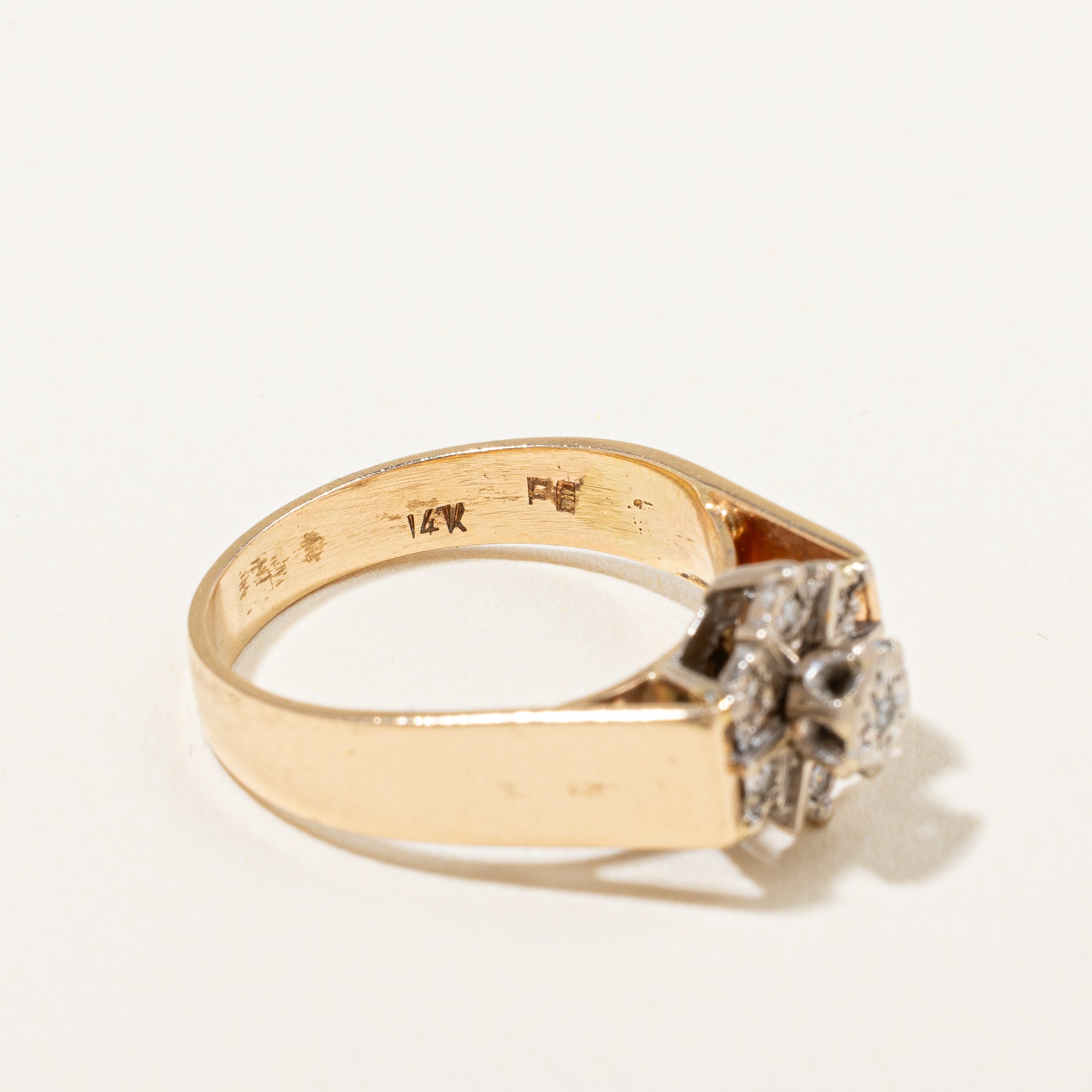 Vintage Six Point Diamond Cluster Ring | 0.08 ctw, SZ 5.5 |