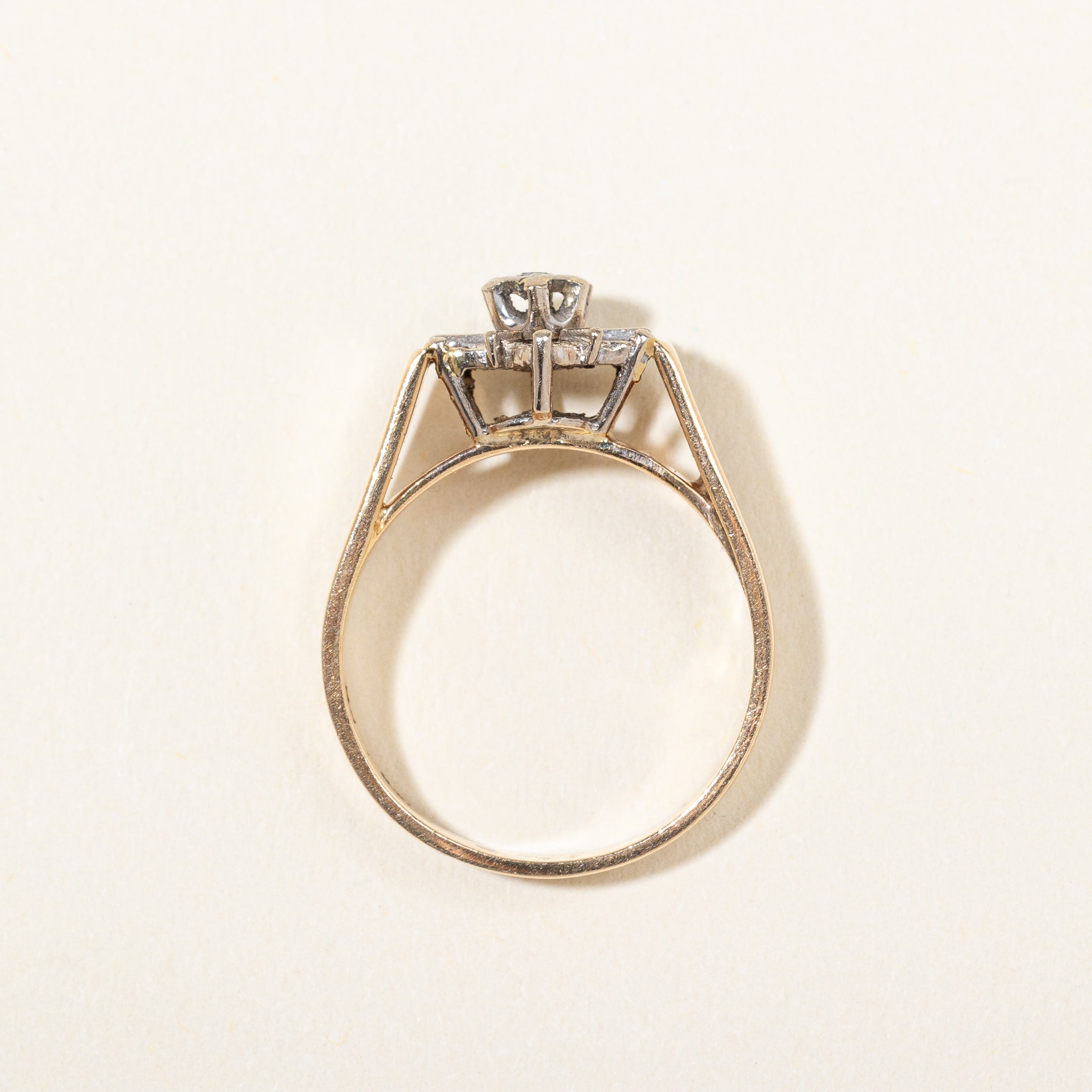 Vintage Six Point Diamond Cluster Ring | 0.08 ctw, SZ 5.5 |