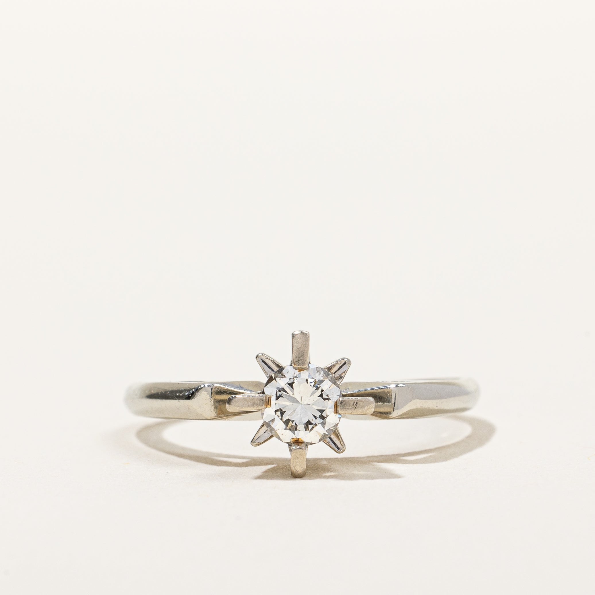 Vintage Solitaire Diamond Ring | 0.33ct, SZ 7.75 |