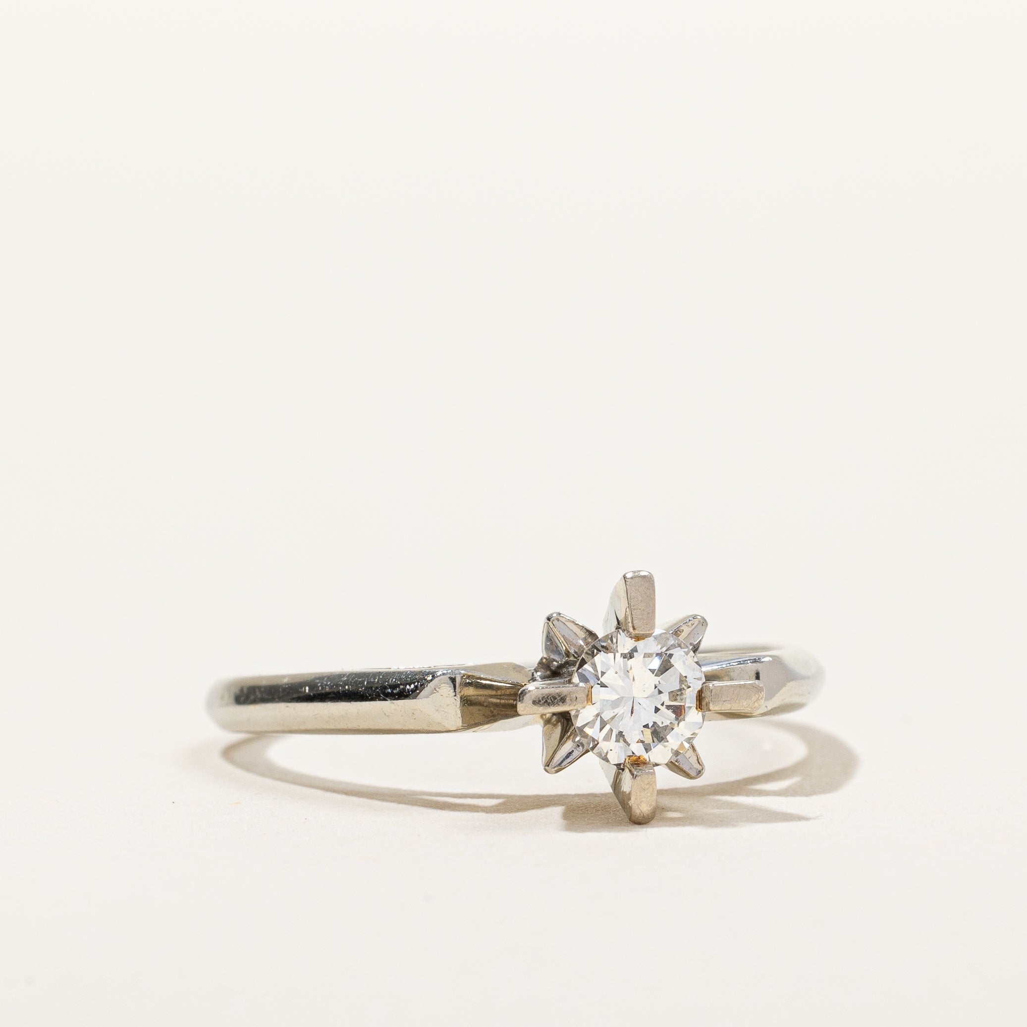 Vintage Solitaire Diamond Ring | 0.33ct, SZ 7.75 |