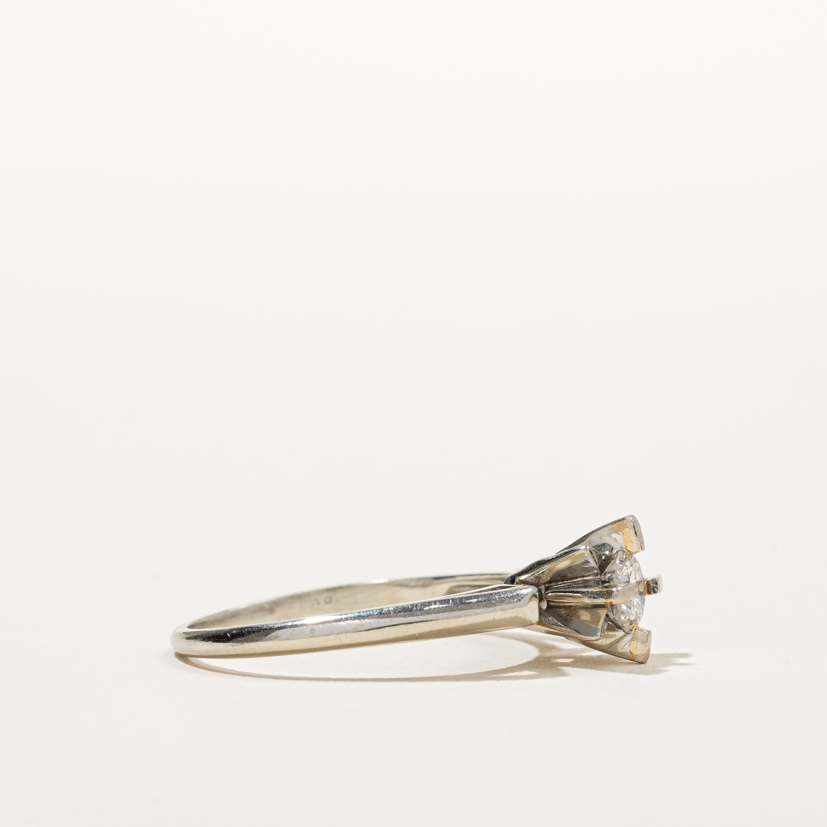 Vintage Solitaire Diamond Ring | 0.33ct, SZ 7.75 |