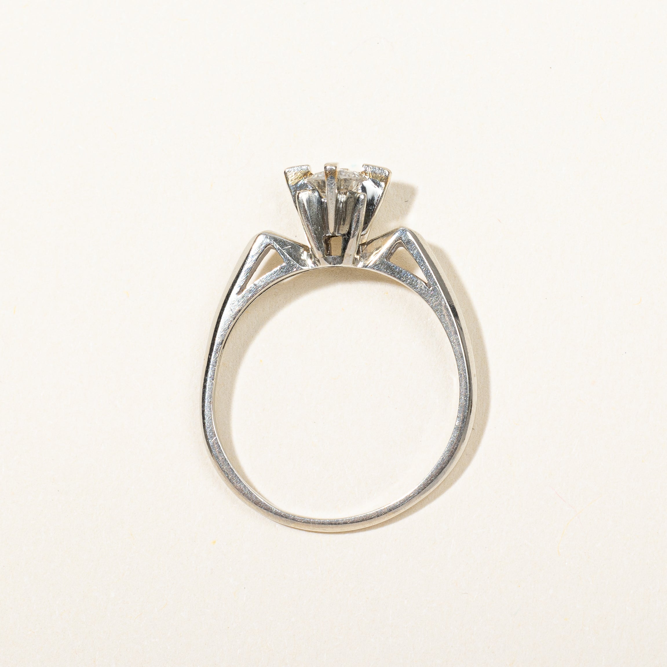 Vintage Solitaire Diamond Ring | 0.33ct, SZ 7.75 |