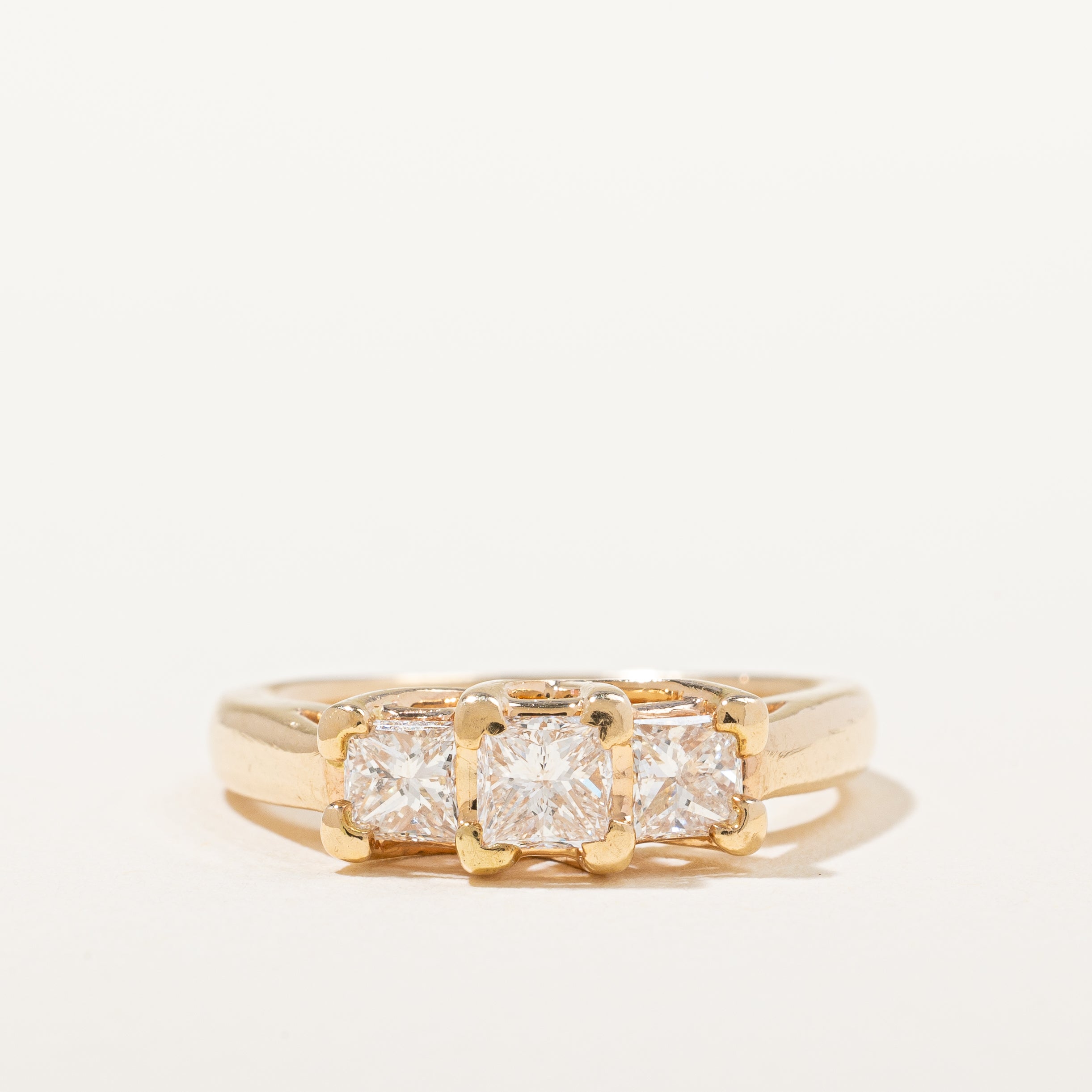Three Stone Princess Cut Diamond Ring | 1.03 ctw, SZ 7 |