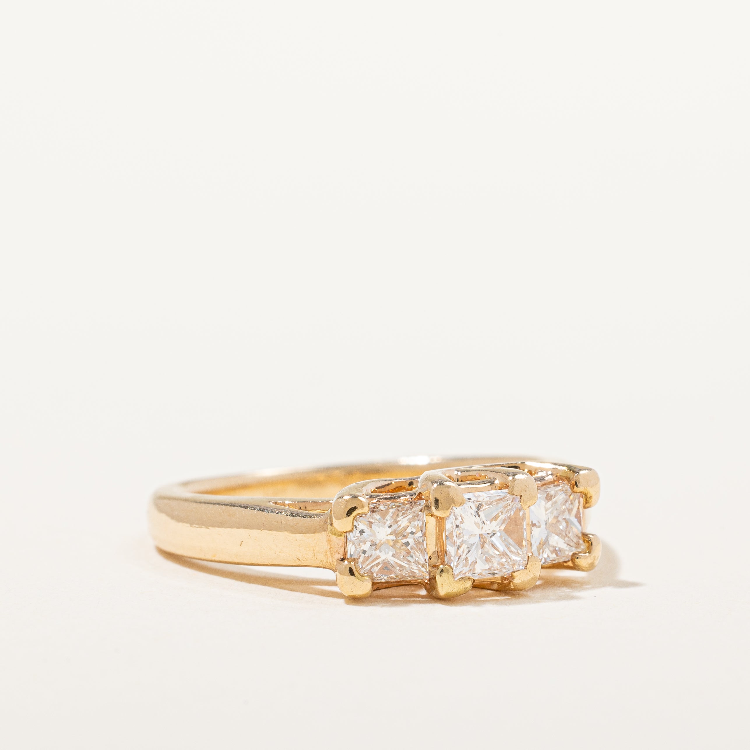 Three Stone Princess Cut Diamond Ring | 1.03 ctw, SZ 7 |