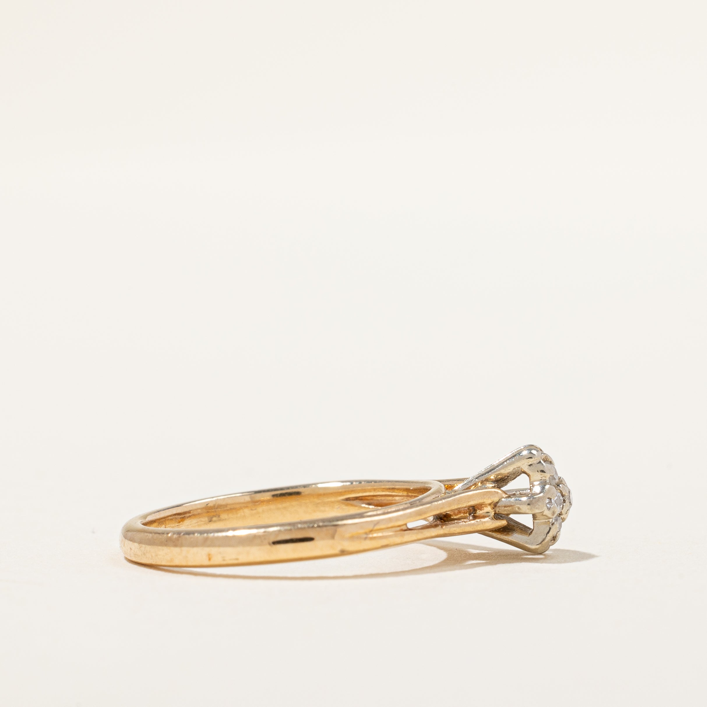 Vintage Single Cut Diamond Daisy Cluster Ring | 0.07ctw | SZ 4.5 |