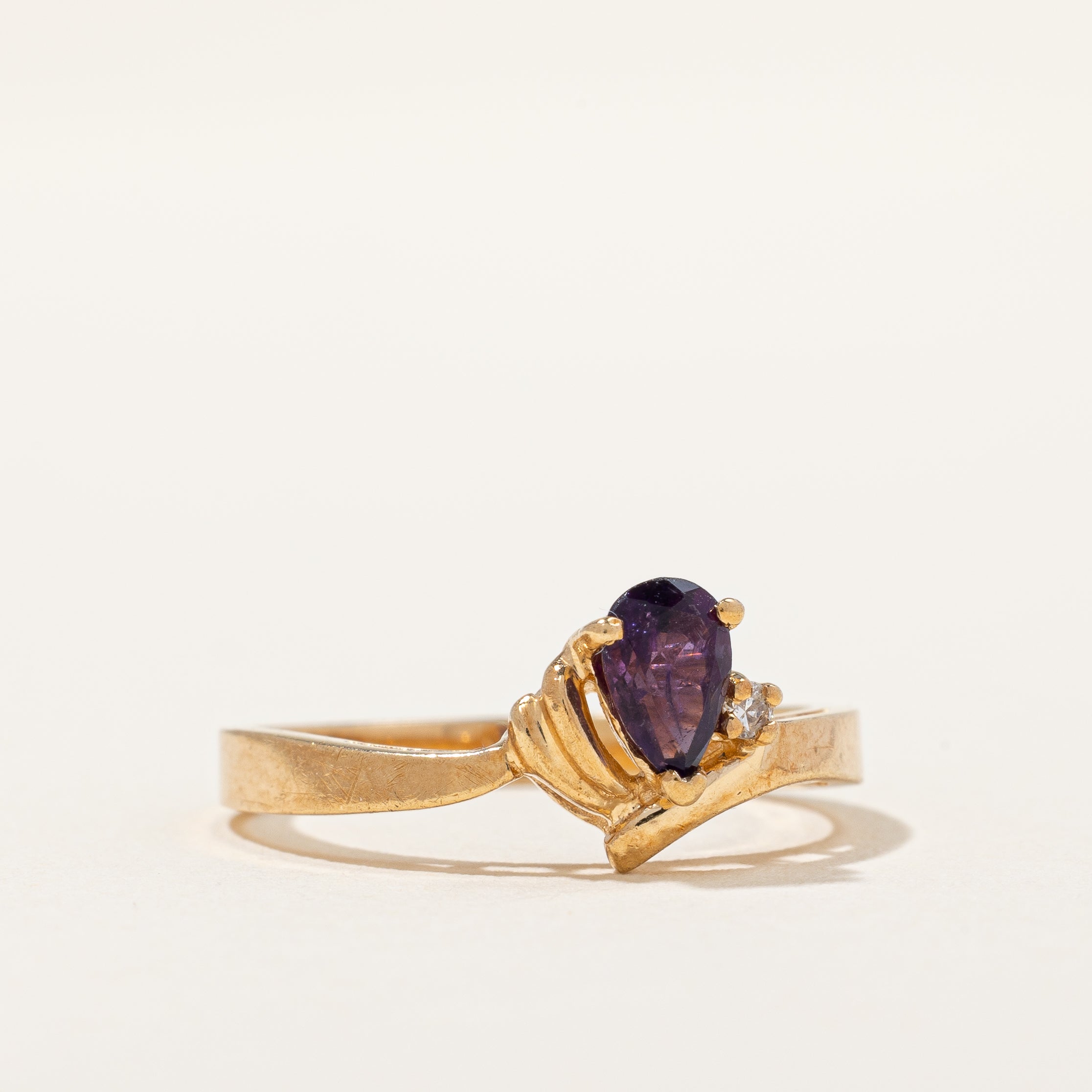 Pear Cut Amethyst Ring | SZ 6.25 |