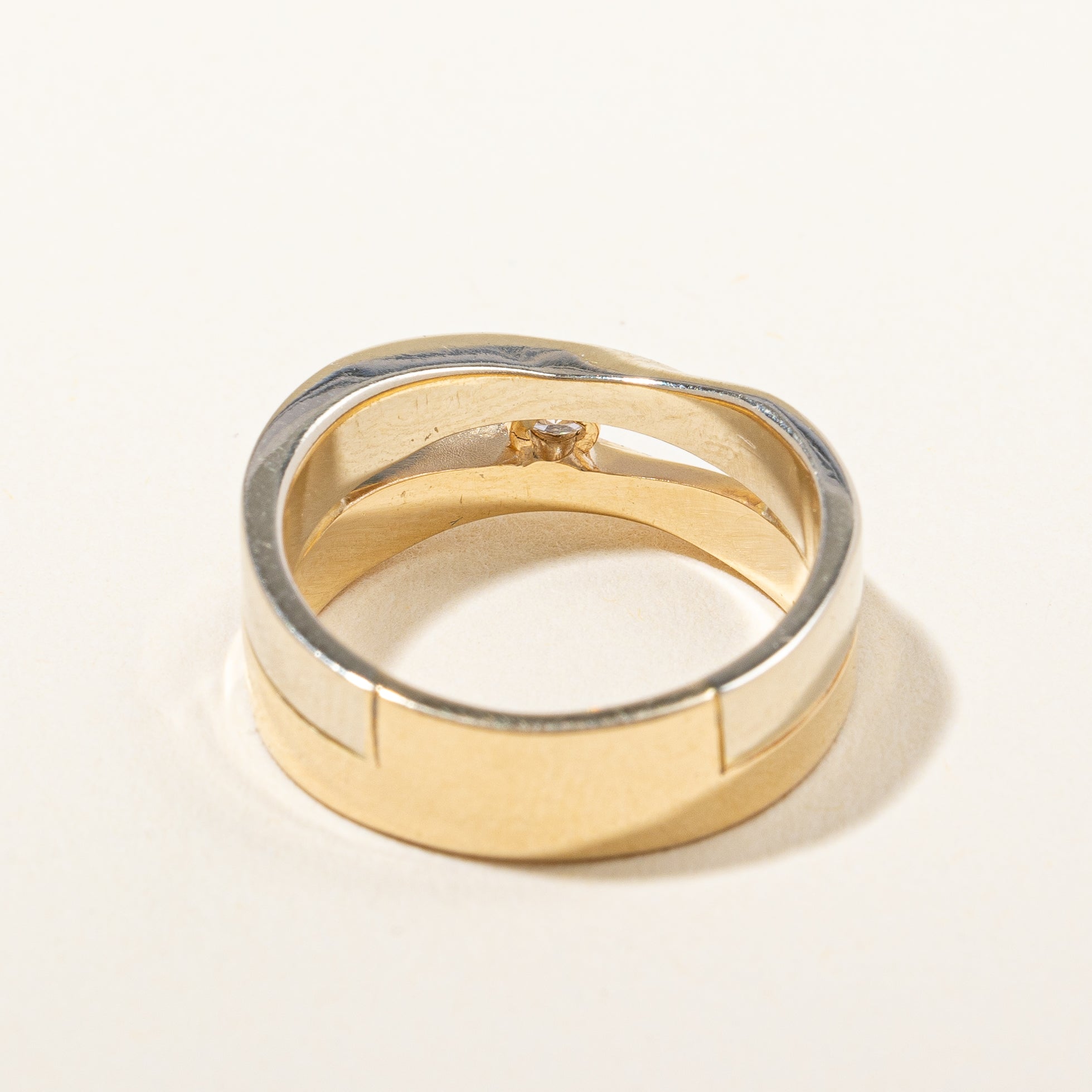 Twisted Split Shank Diamond Band | 0.10 ct, SZ 5.75 |