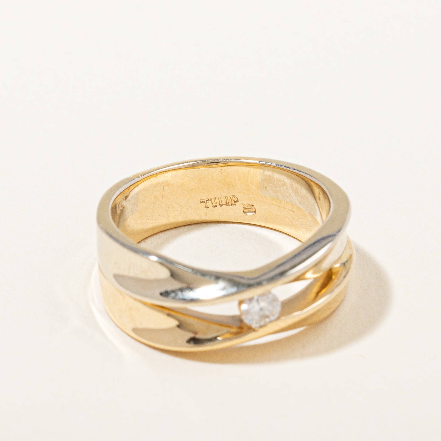 Twisted Split Shank Diamond Band | 0.10 ct, SZ 5.75 |