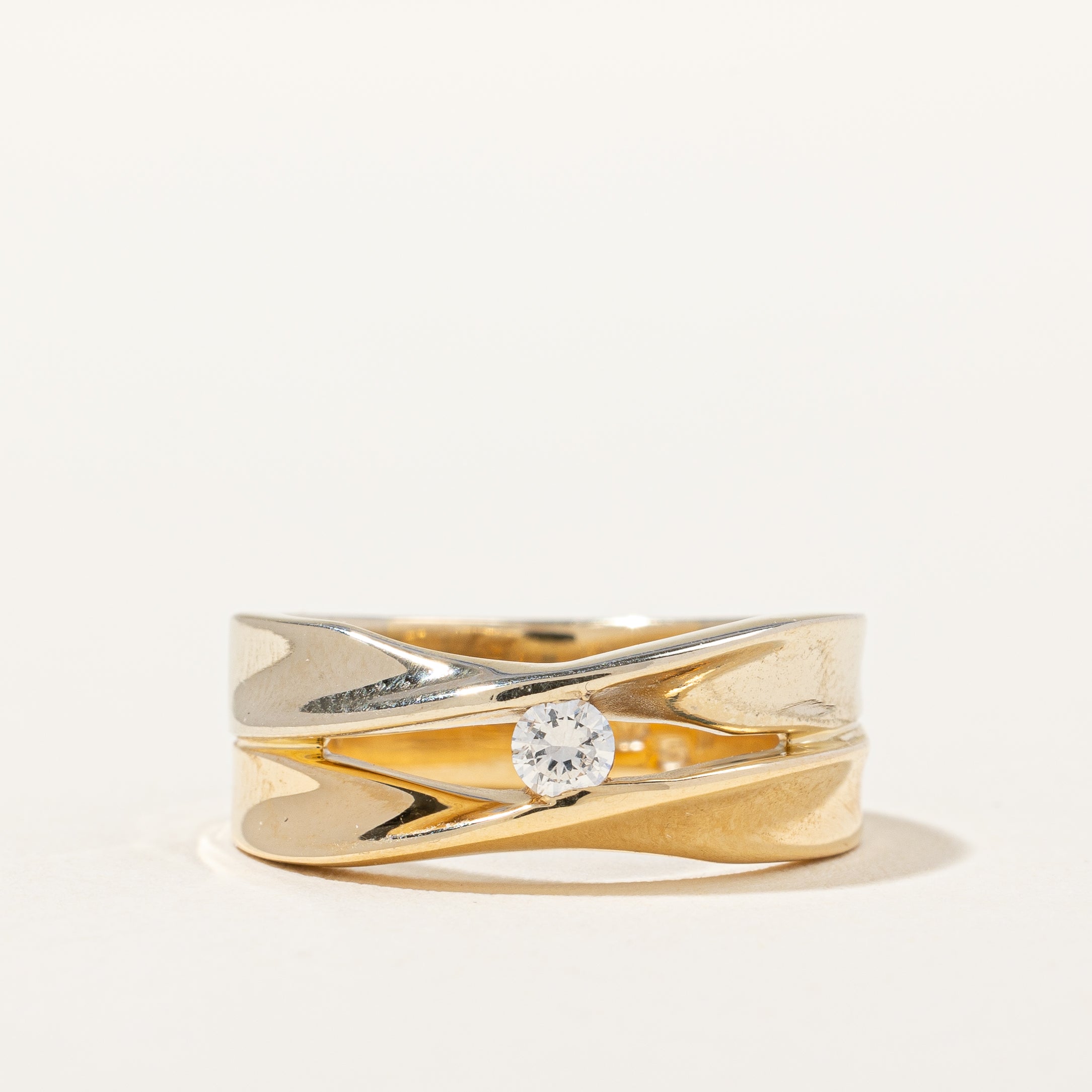 Twisted Split Shank Diamond Band | 0.10 ct, SZ 5.75 |