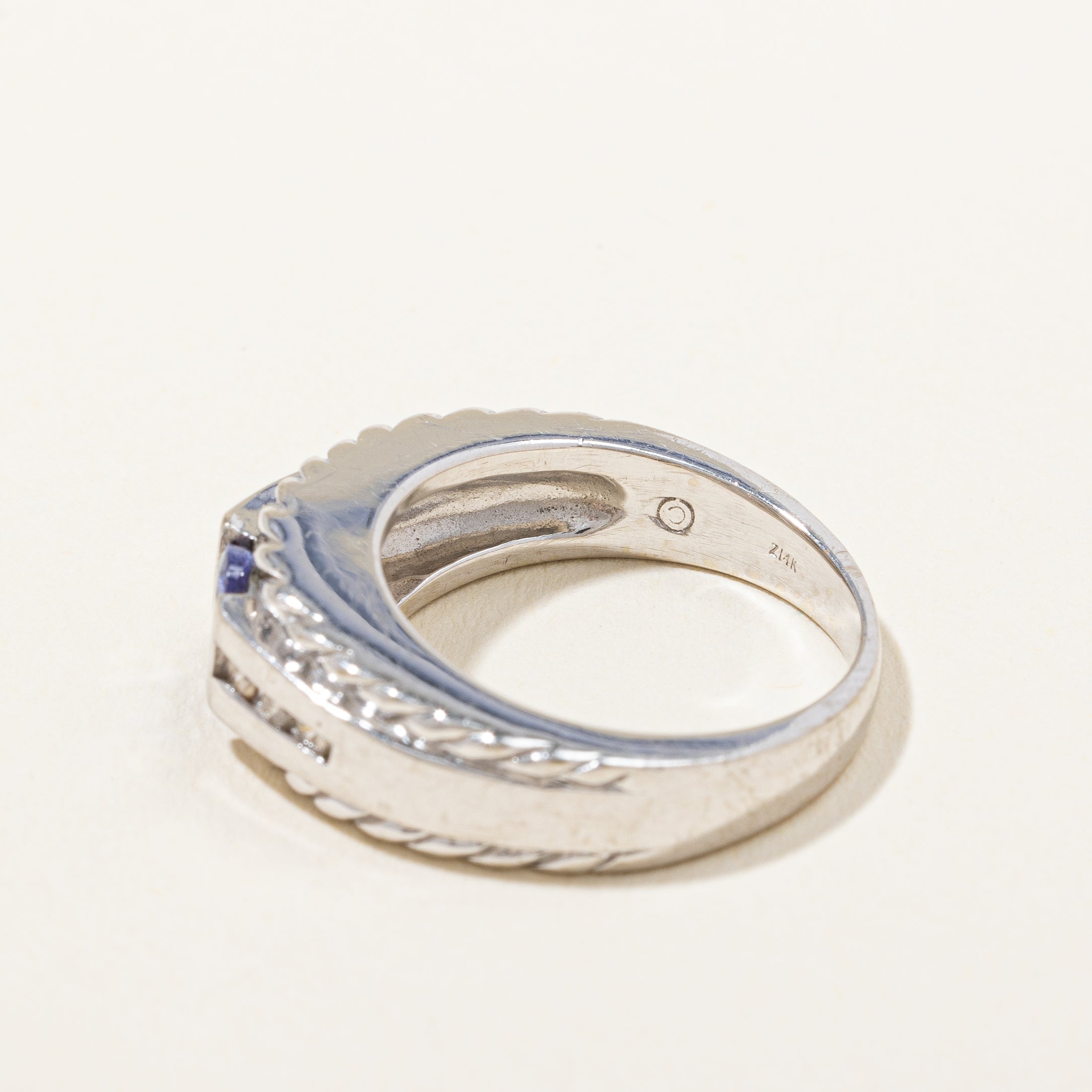 Twist Detailed Tanzanite & Diamond Ring | 0.12 ctw, SZ 5.5 |