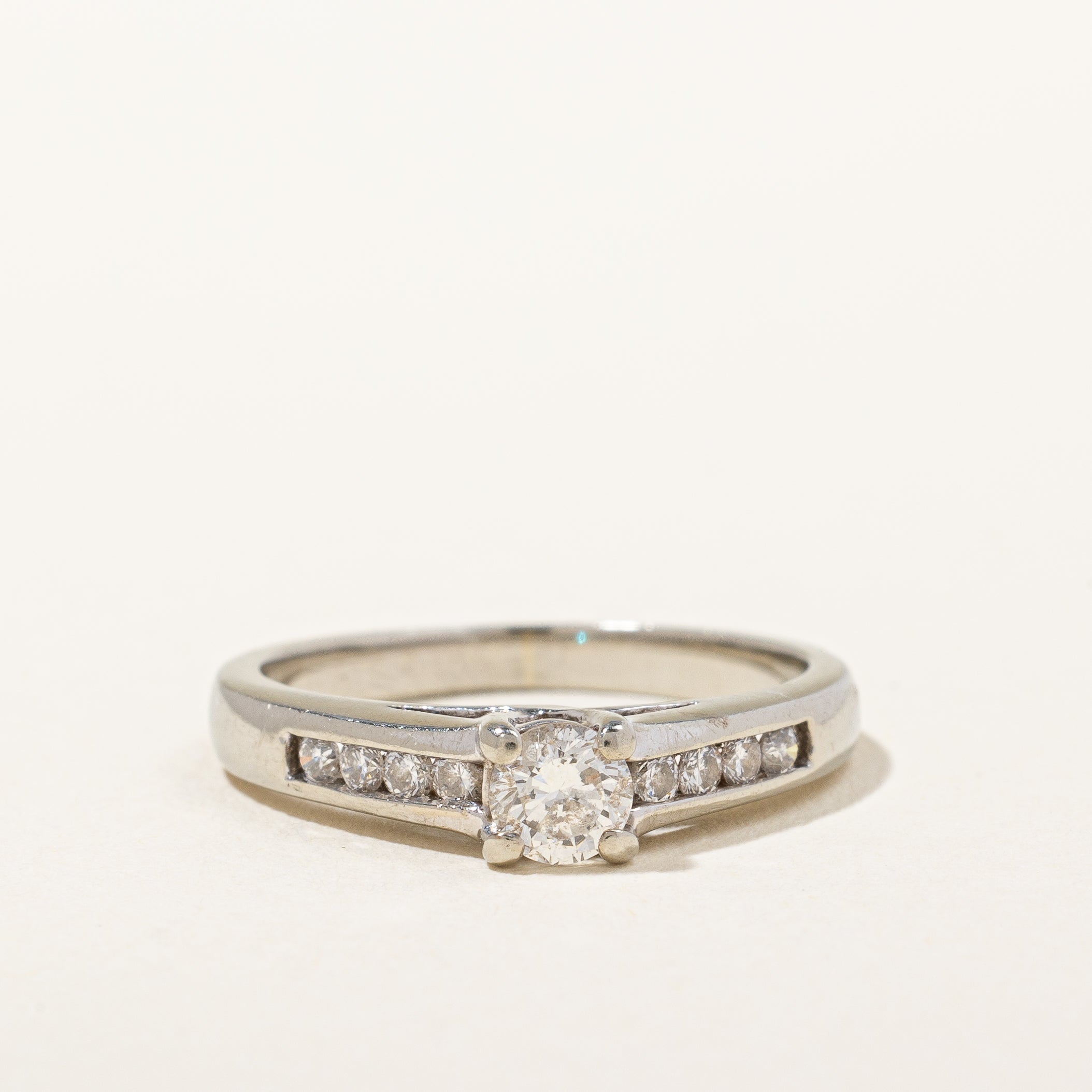 Channel Set Accent Diamond Engagement Ring | 0.44ctw | SZ 5.25 |