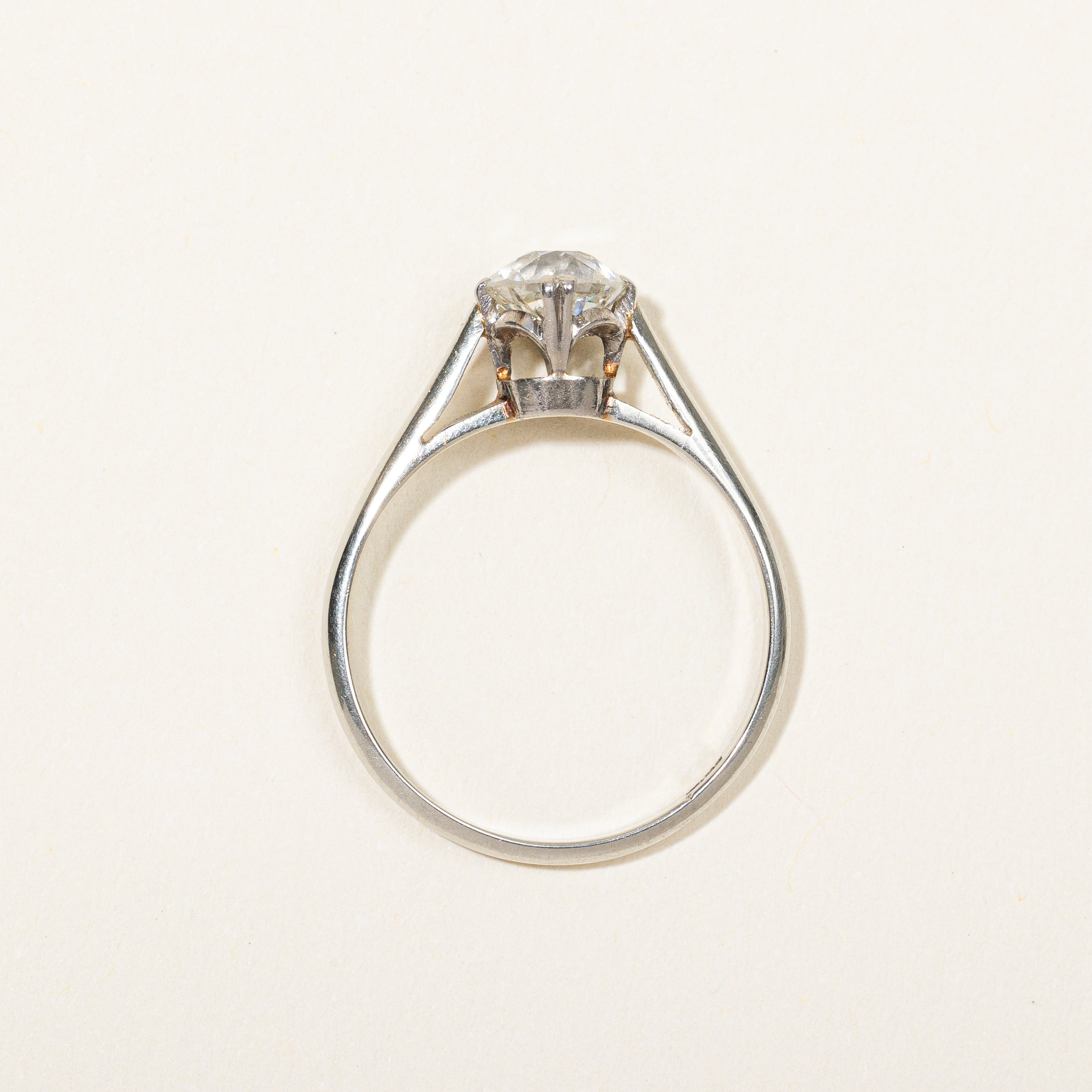 Vintage 1940s Old European Cut Diamond Solitaire Engagement Ring | 0.95ct SI1/2 H/1 |  SZ 7.5 |