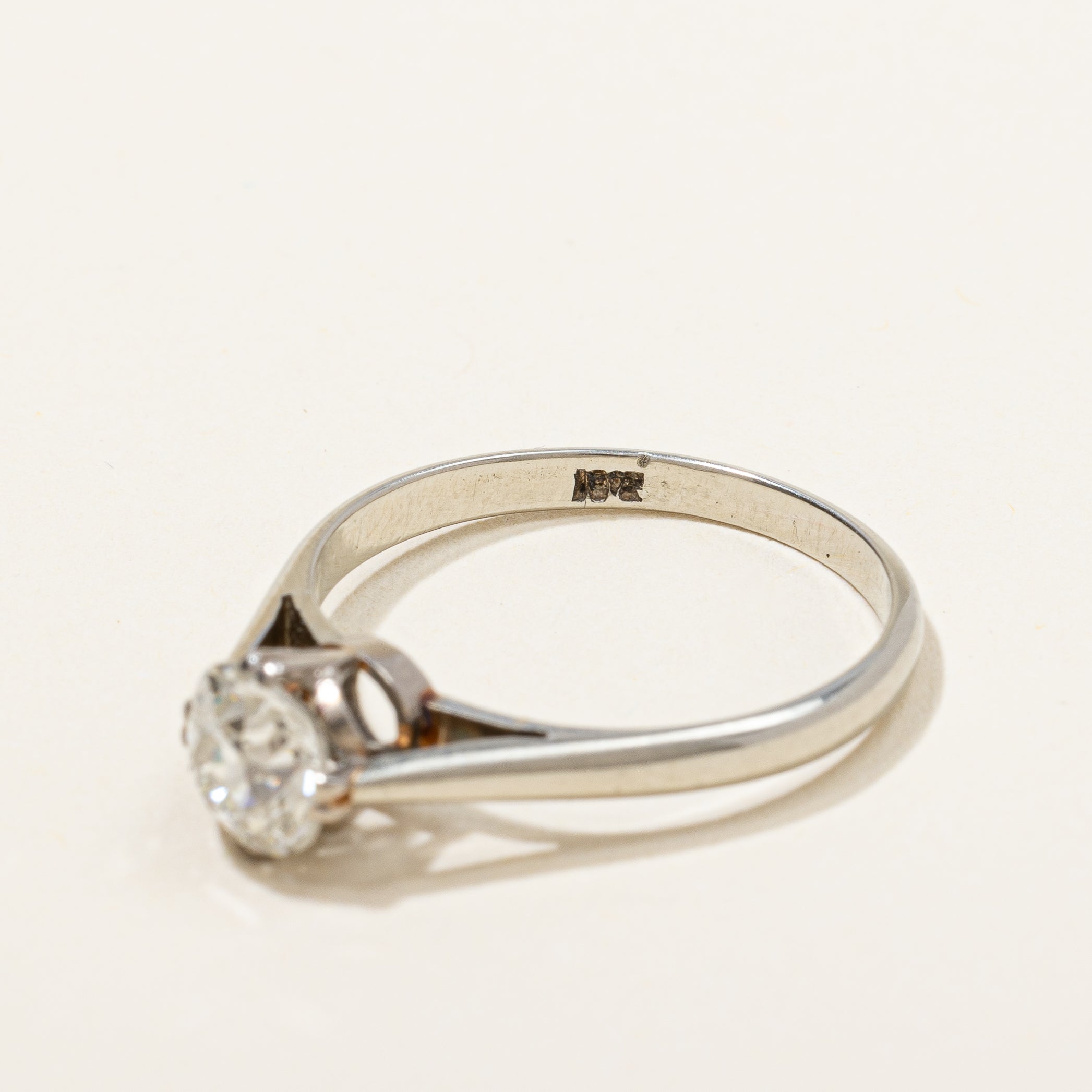 Vintage 1940s Old European Cut Diamond Solitaire Engagement Ring | 0.95ct SI1/2 H/1 |  SZ 7.5 |