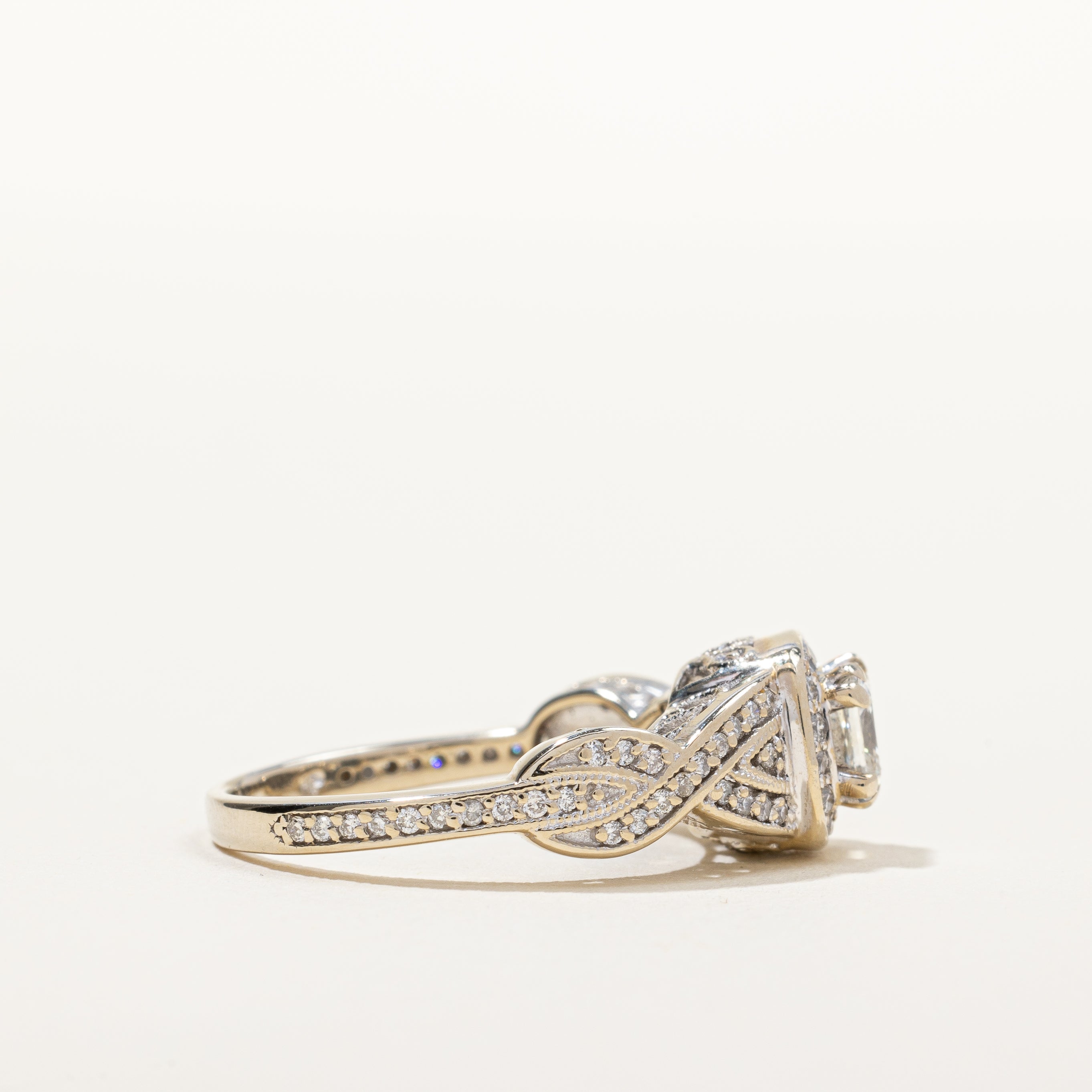 Princess Cut Braided Band Engagement Ring | 1.05 ctw, SZ 7 |