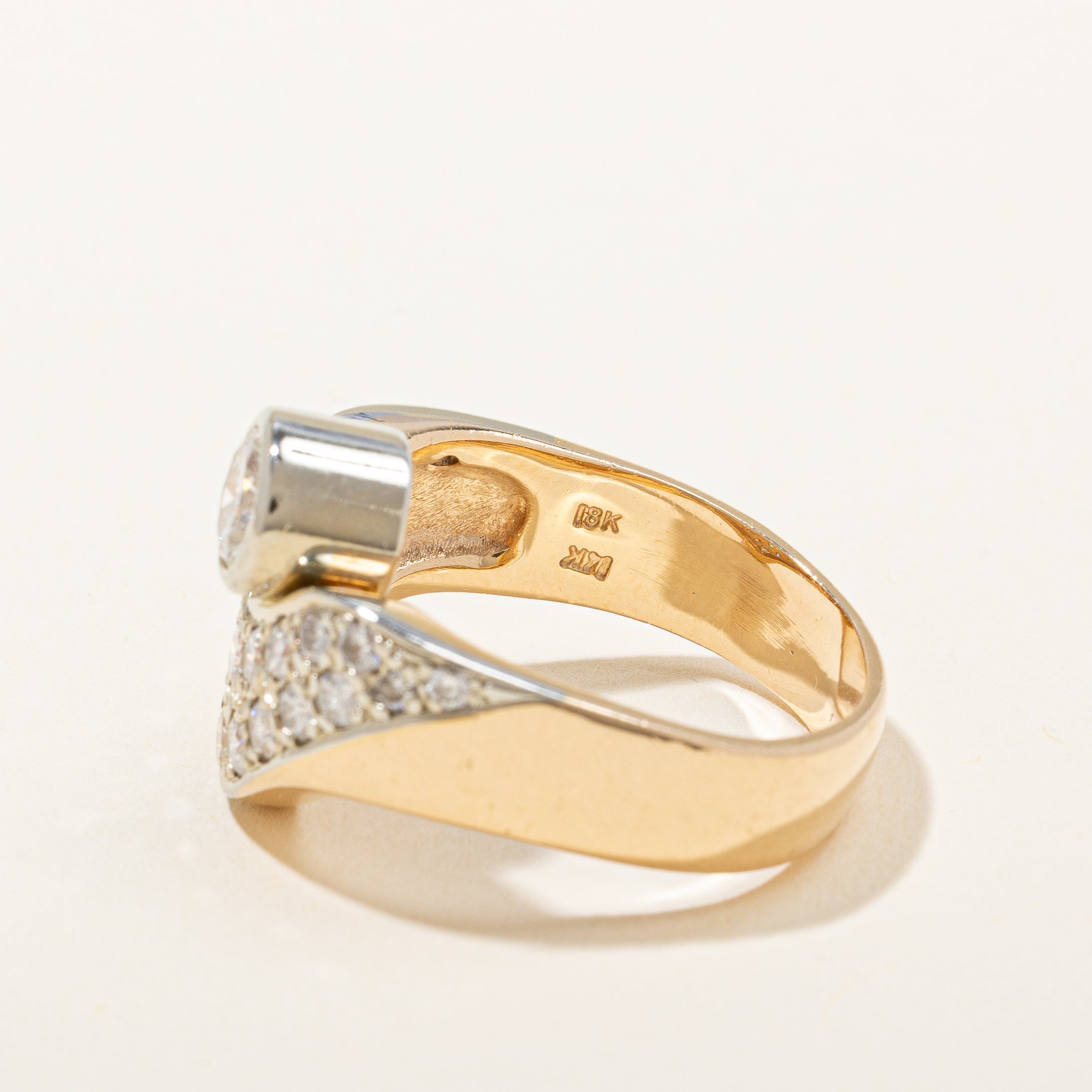 Bague sertie de diamants pavés sur mesure | 1,50 ct, taille 7,25 |