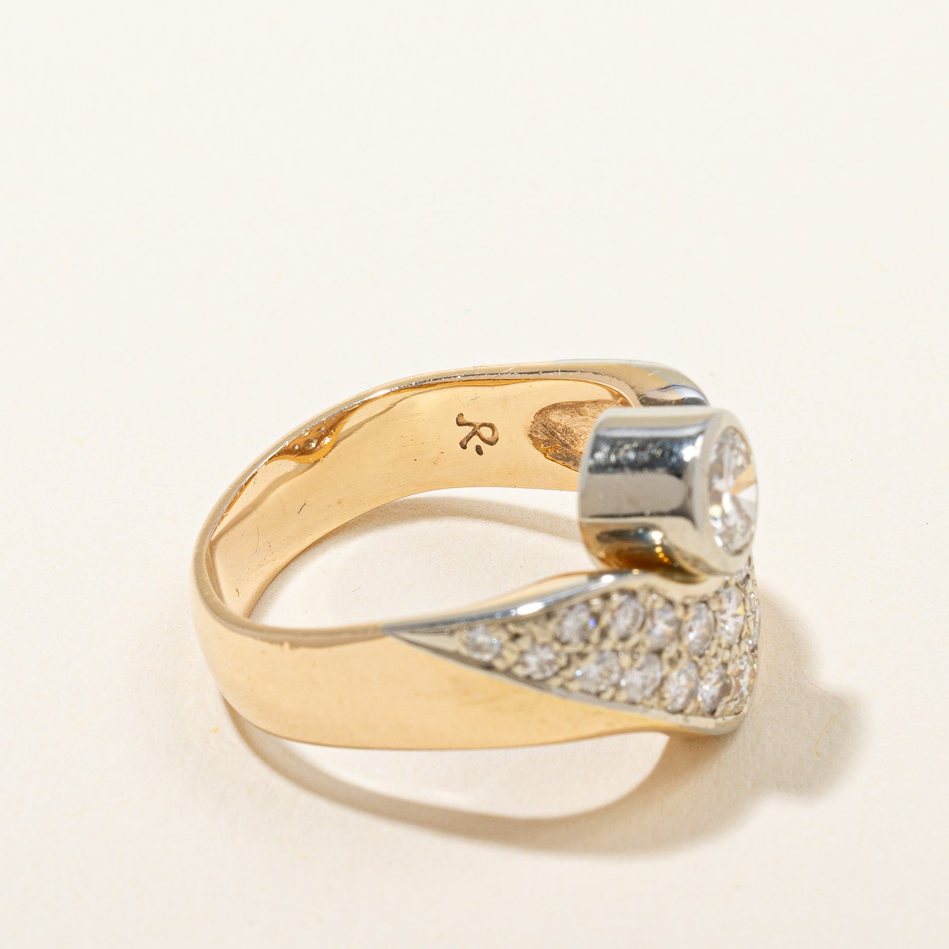 Bague sertie de diamants pavés sur mesure | 1,50 ct, taille 7,25 |