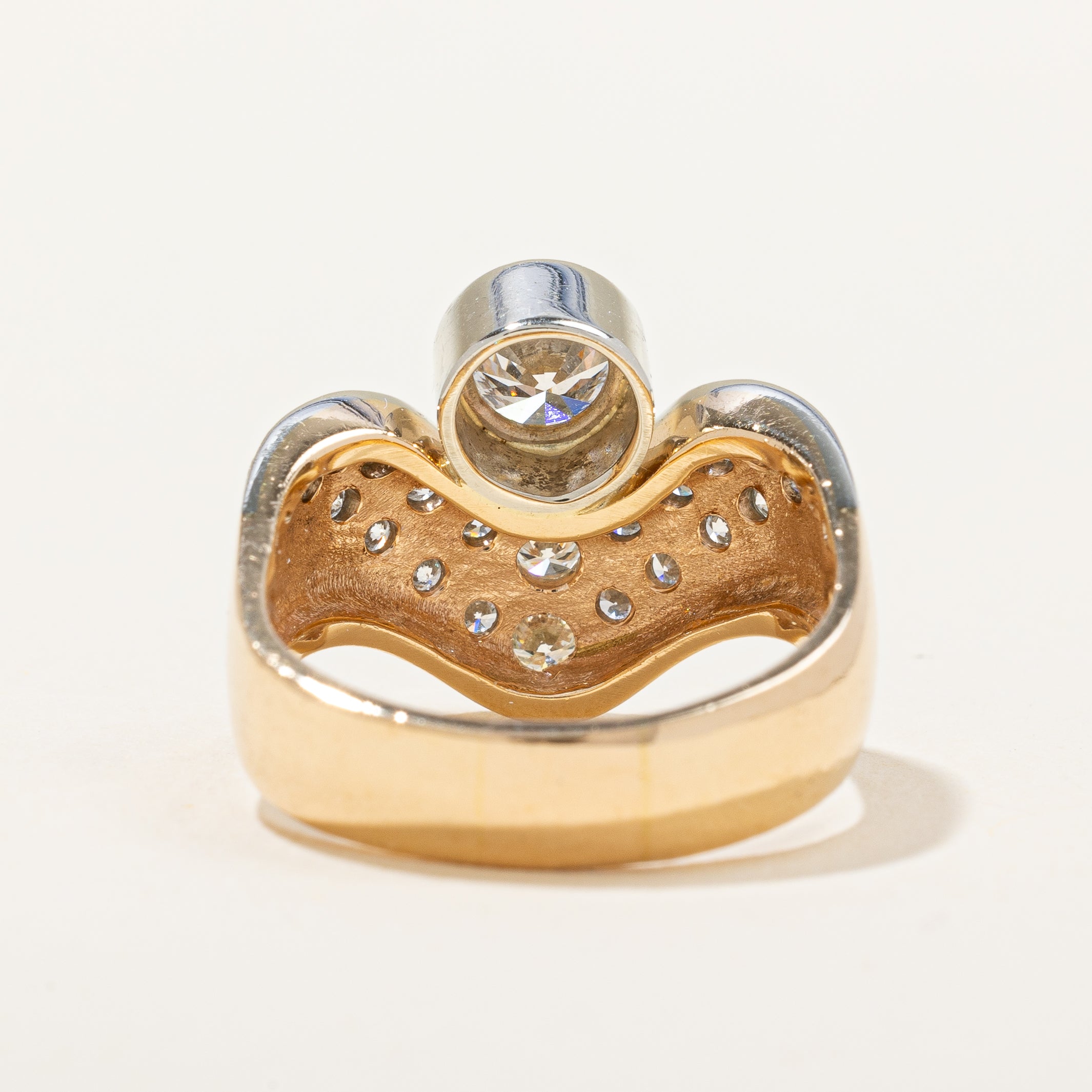 Bague sertie de diamants pavés sur mesure | 1,50 ct, taille 7,25 |