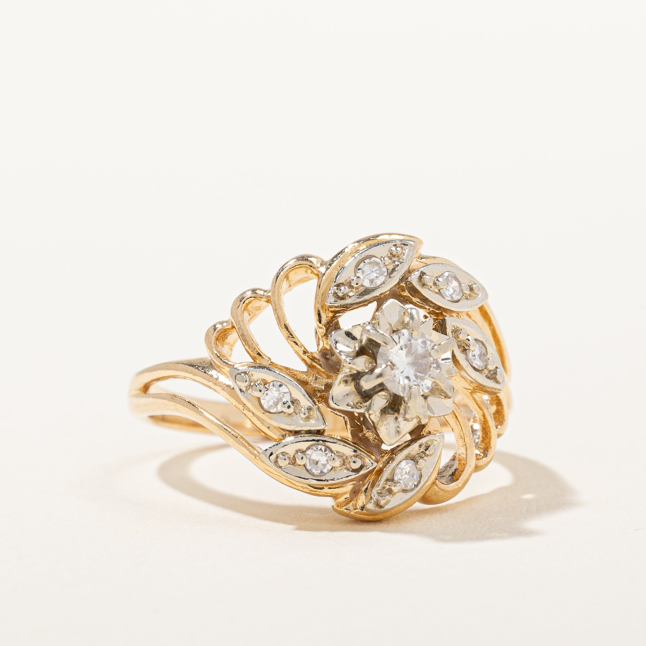 Floral Illusion Set Diamond Ring | 0.25 ctw, SZ 7.25 |